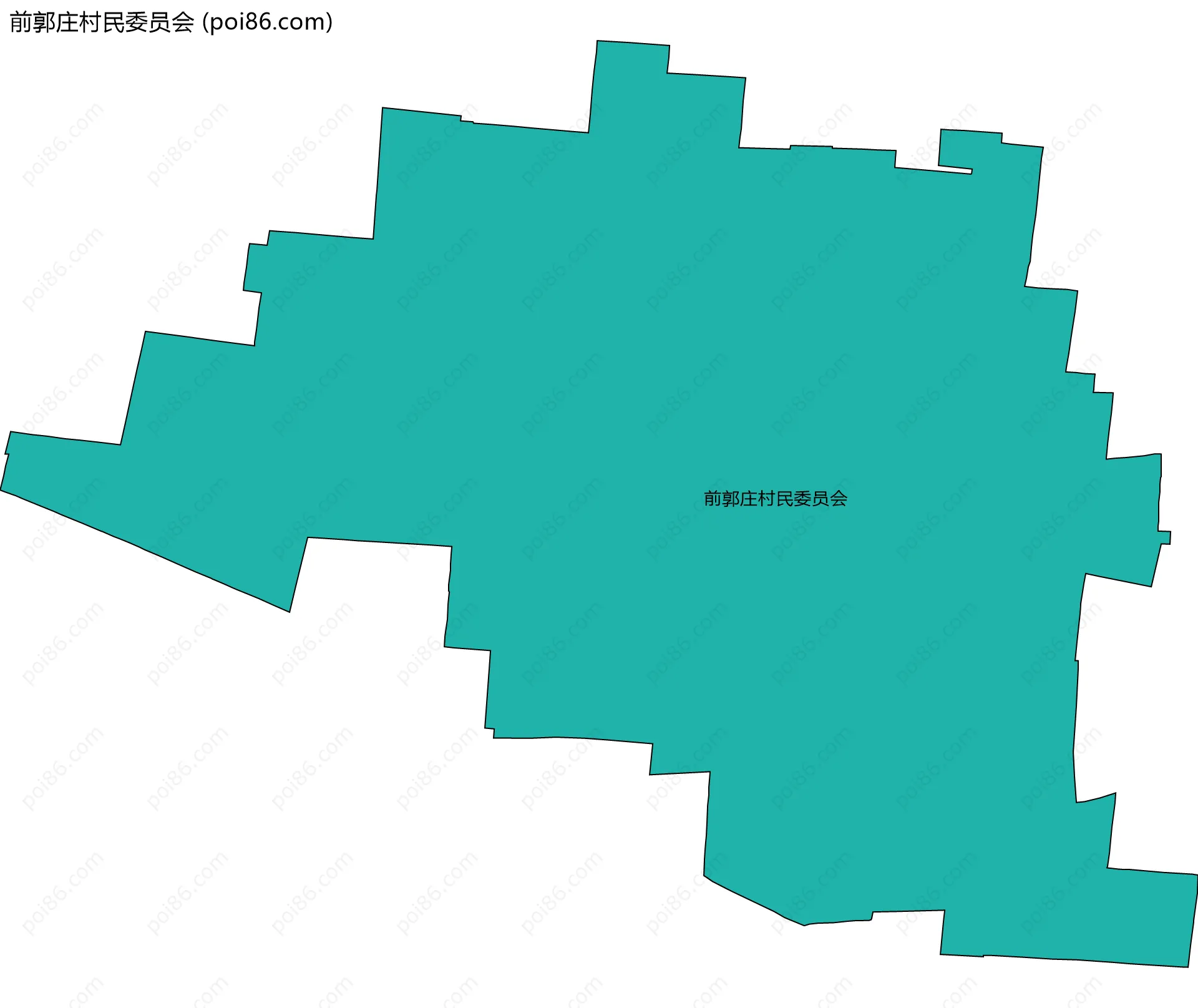 前郭庄村民委员会边界地图