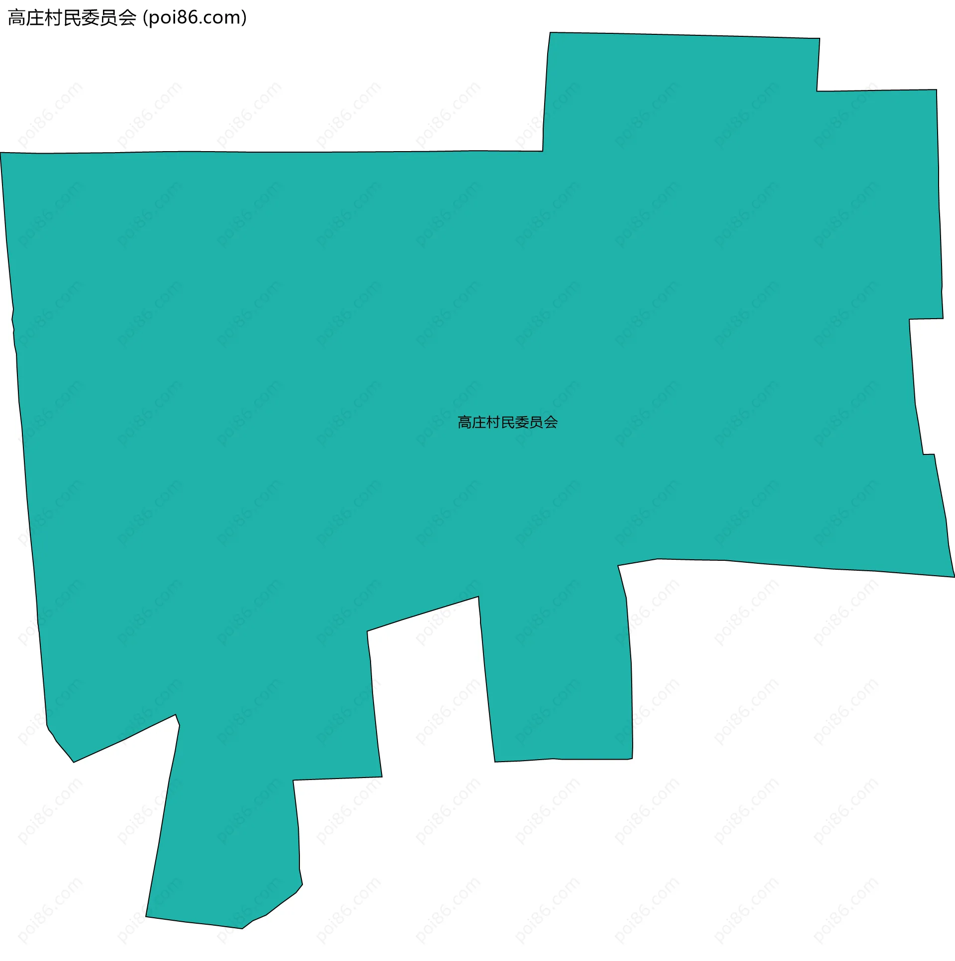 高庄村民委员会边界地图