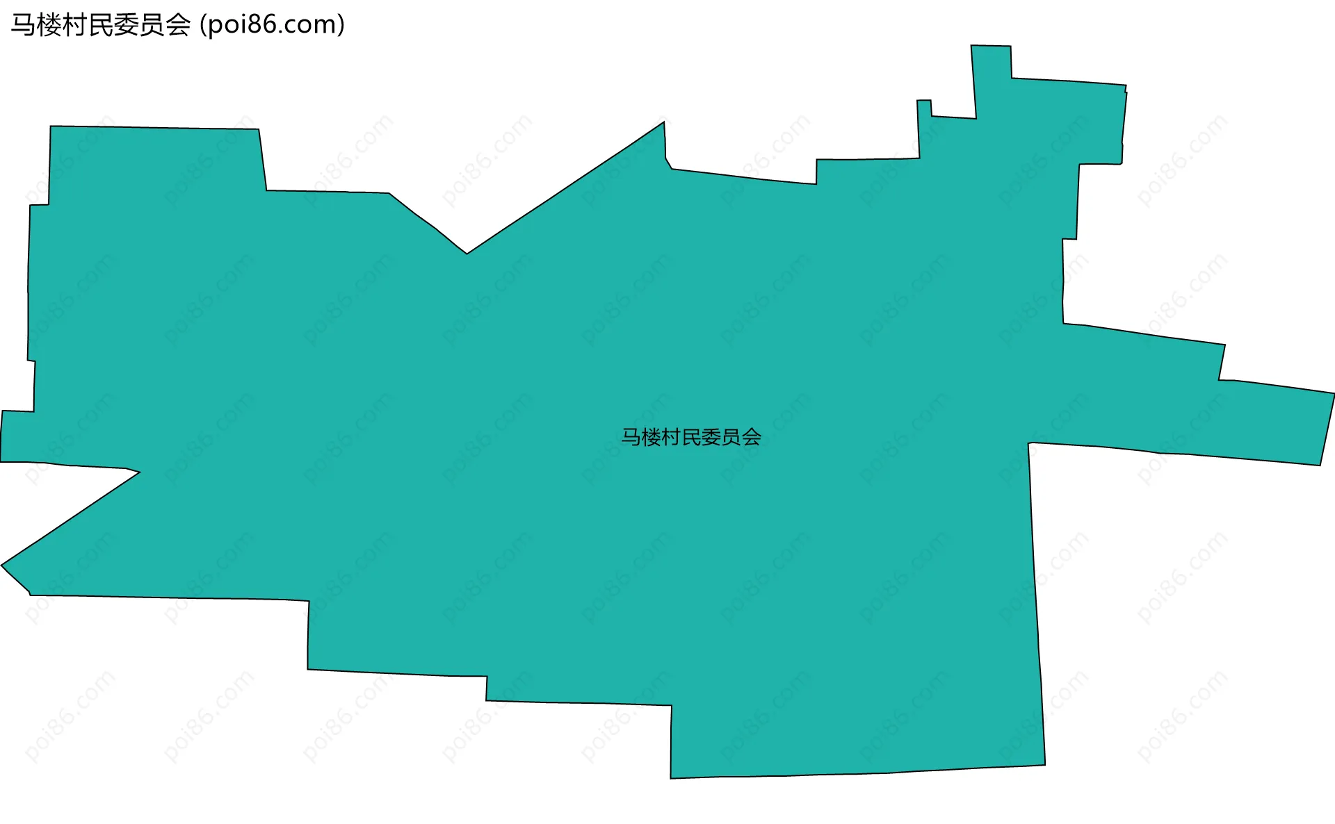 马楼村民委员会边界地图