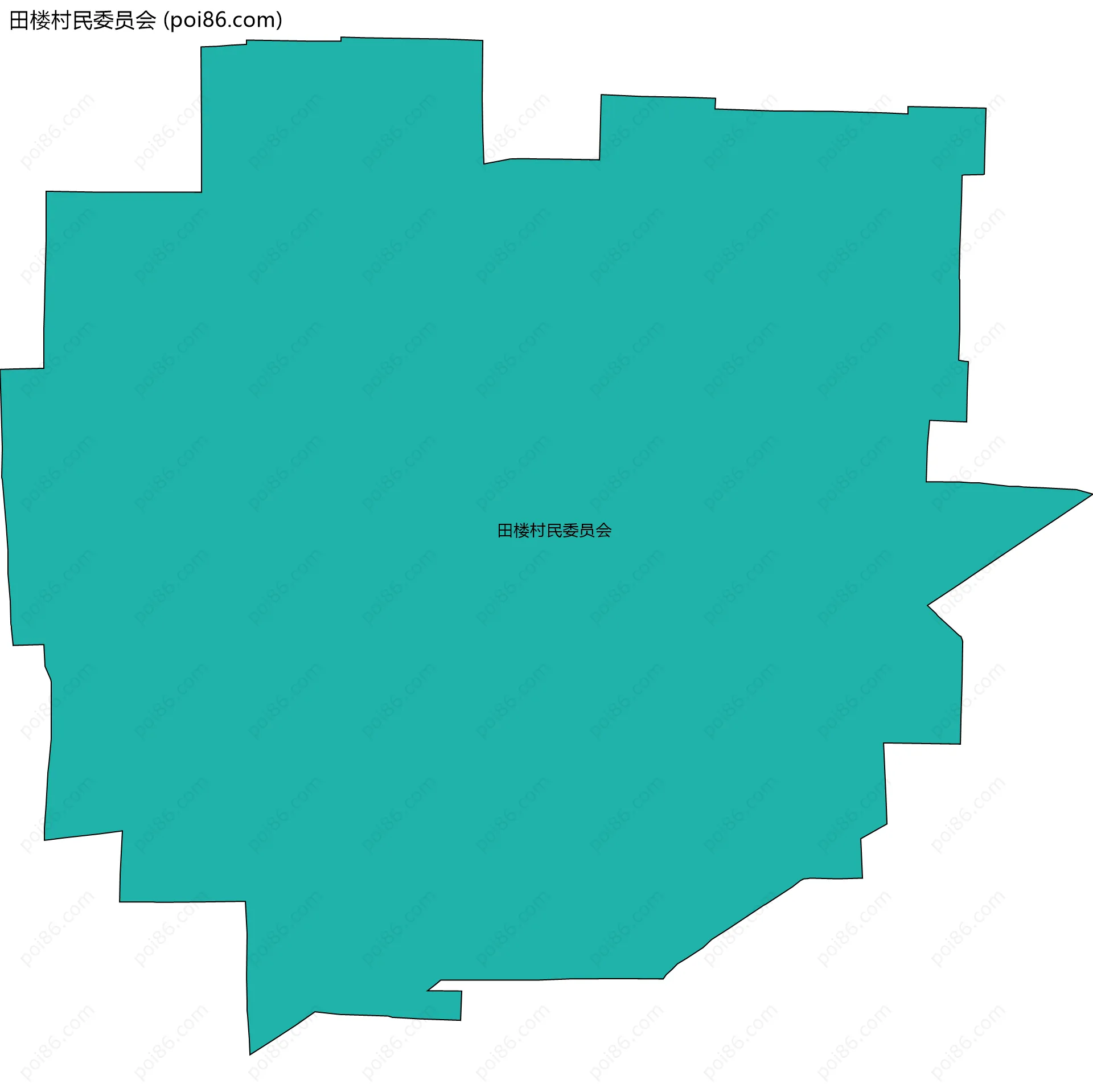 田楼村民委员会边界地图