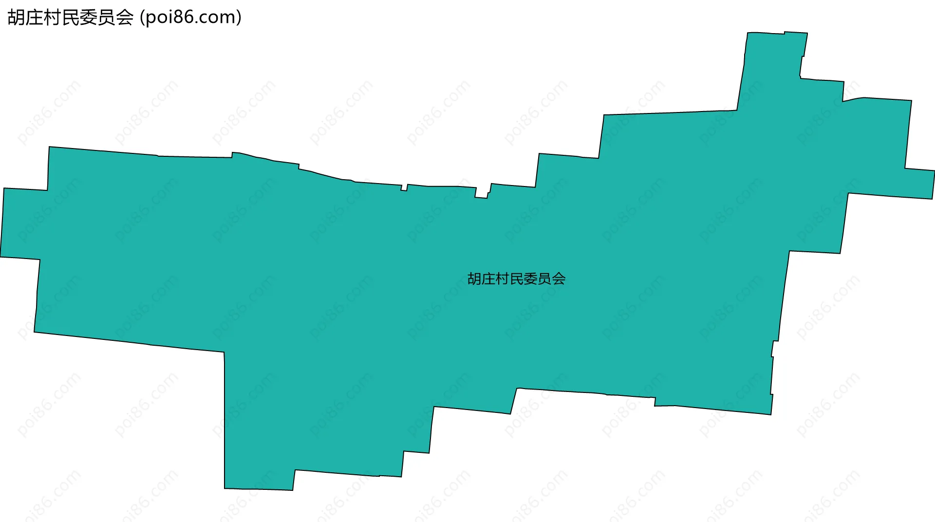 胡庄村民委员会边界地图