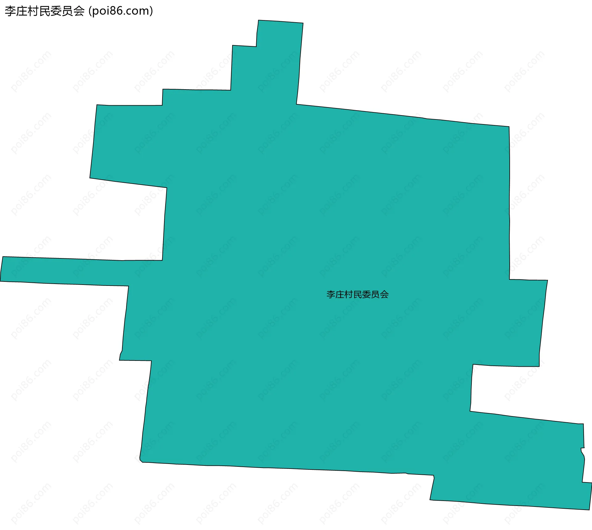 李庄村民委员会边界地图