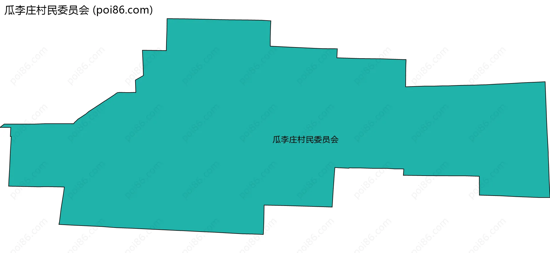 瓜李庄村民委员会边界地图
