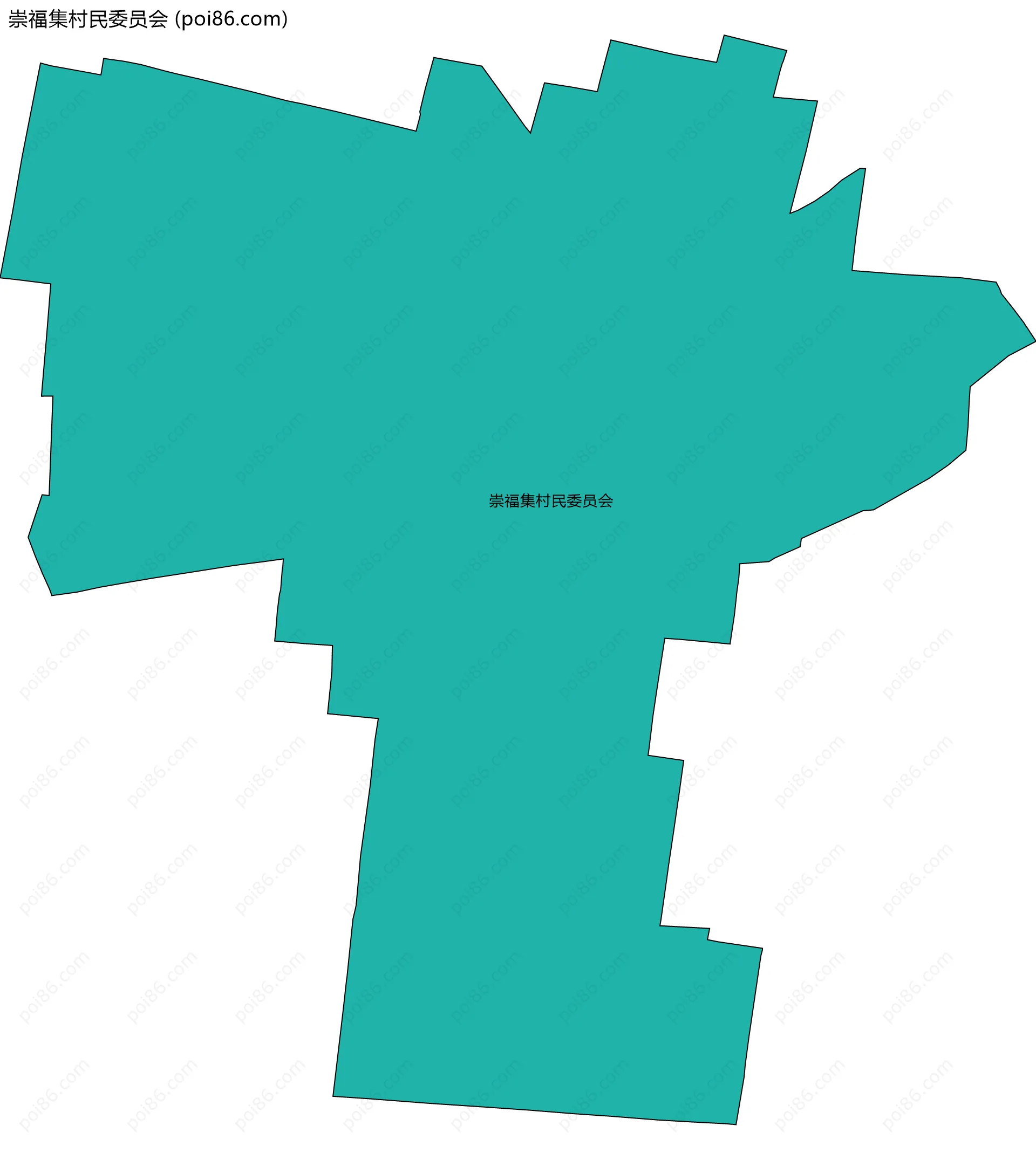 崇福集村民委员会边界地图