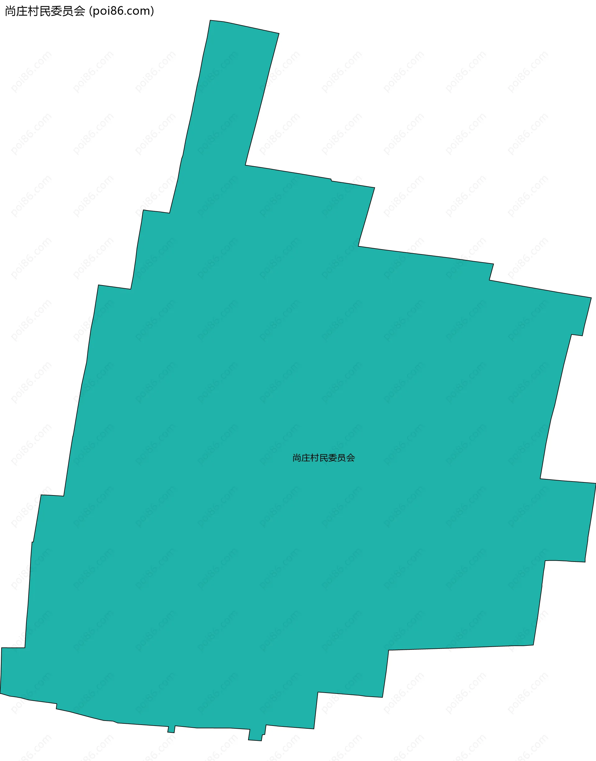 尚庄村民委员会边界地图