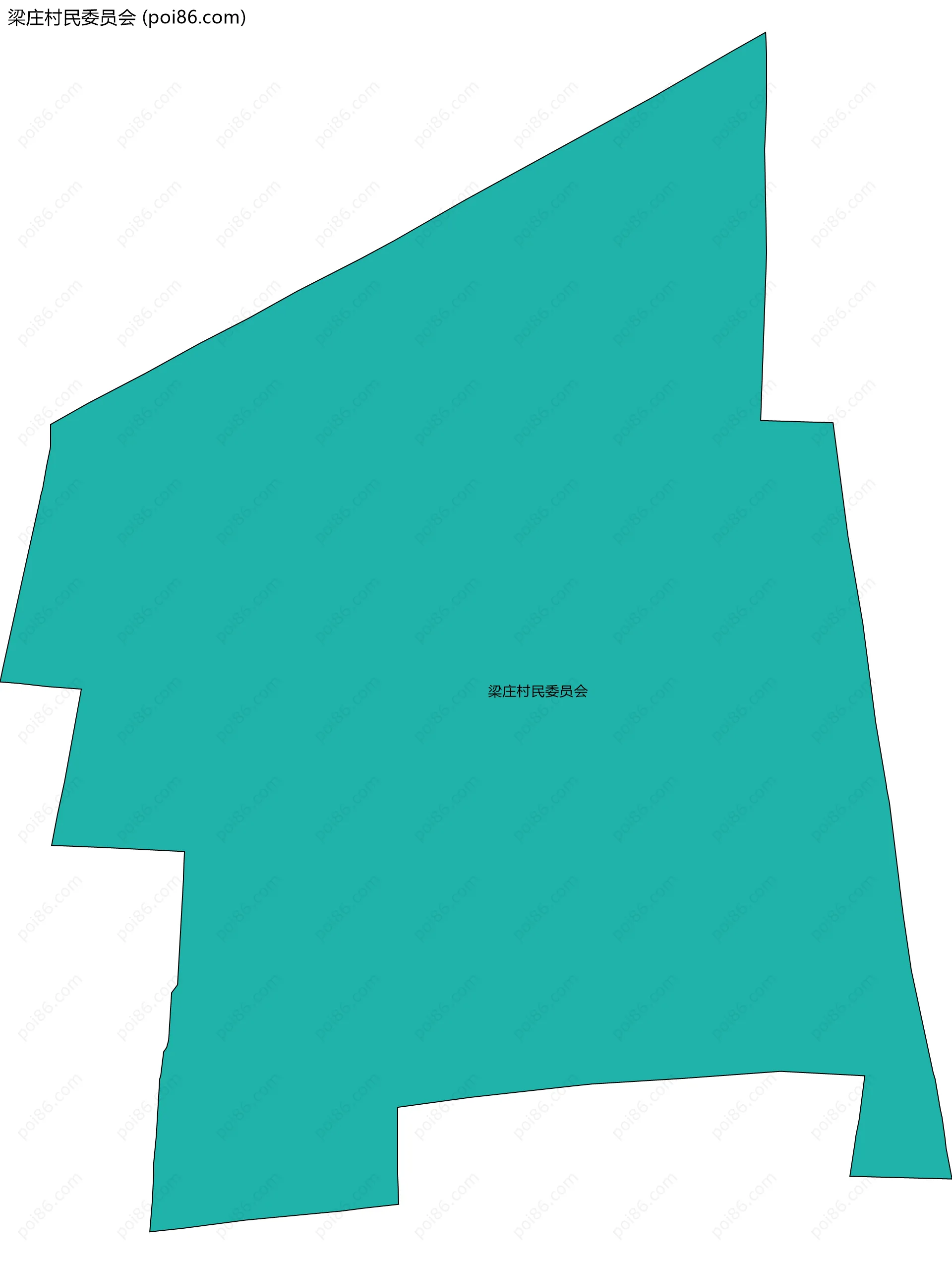 梁庄村民委员会边界地图