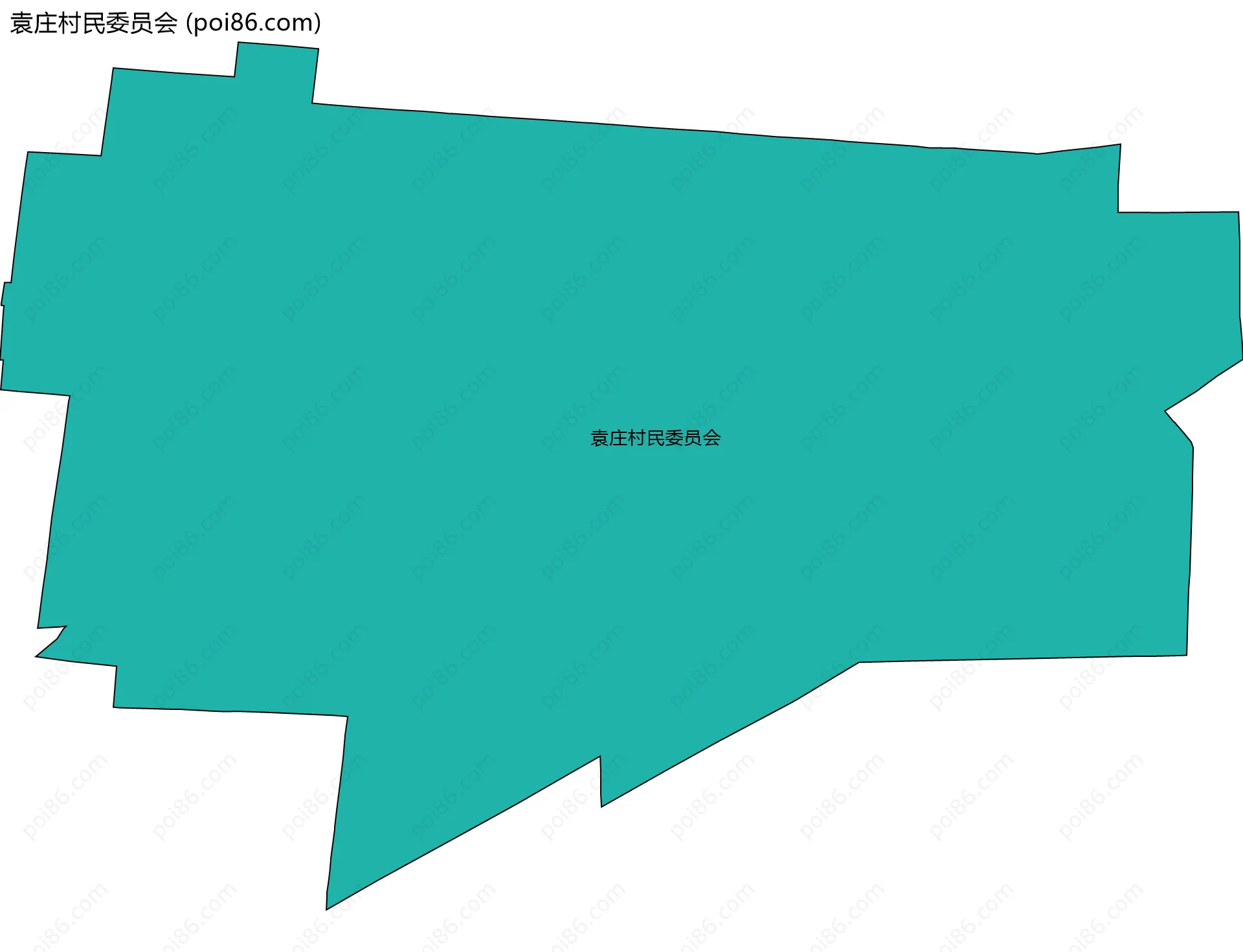 袁庄村民委员会边界地图