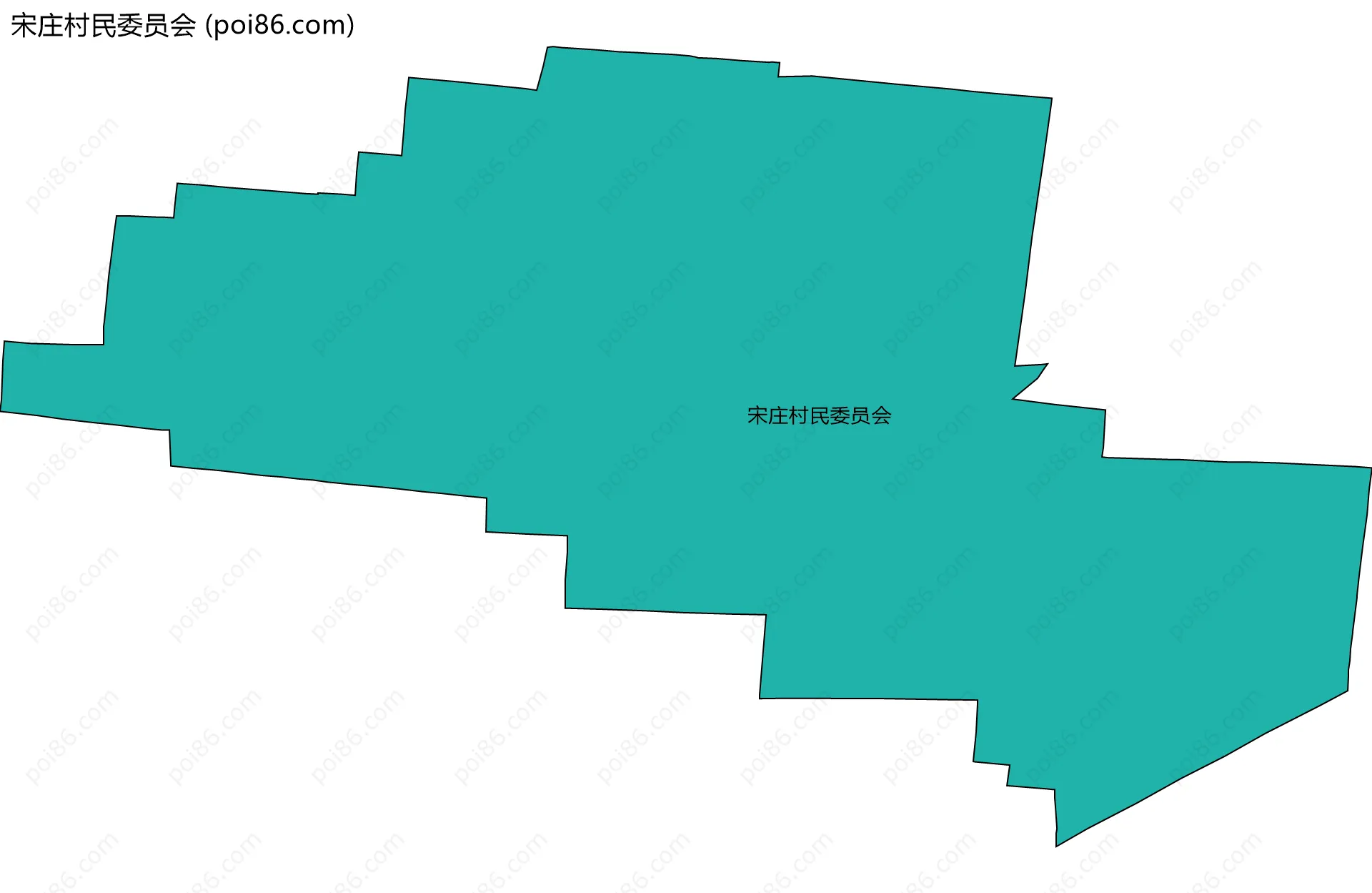 宋庄村民委员会边界地图