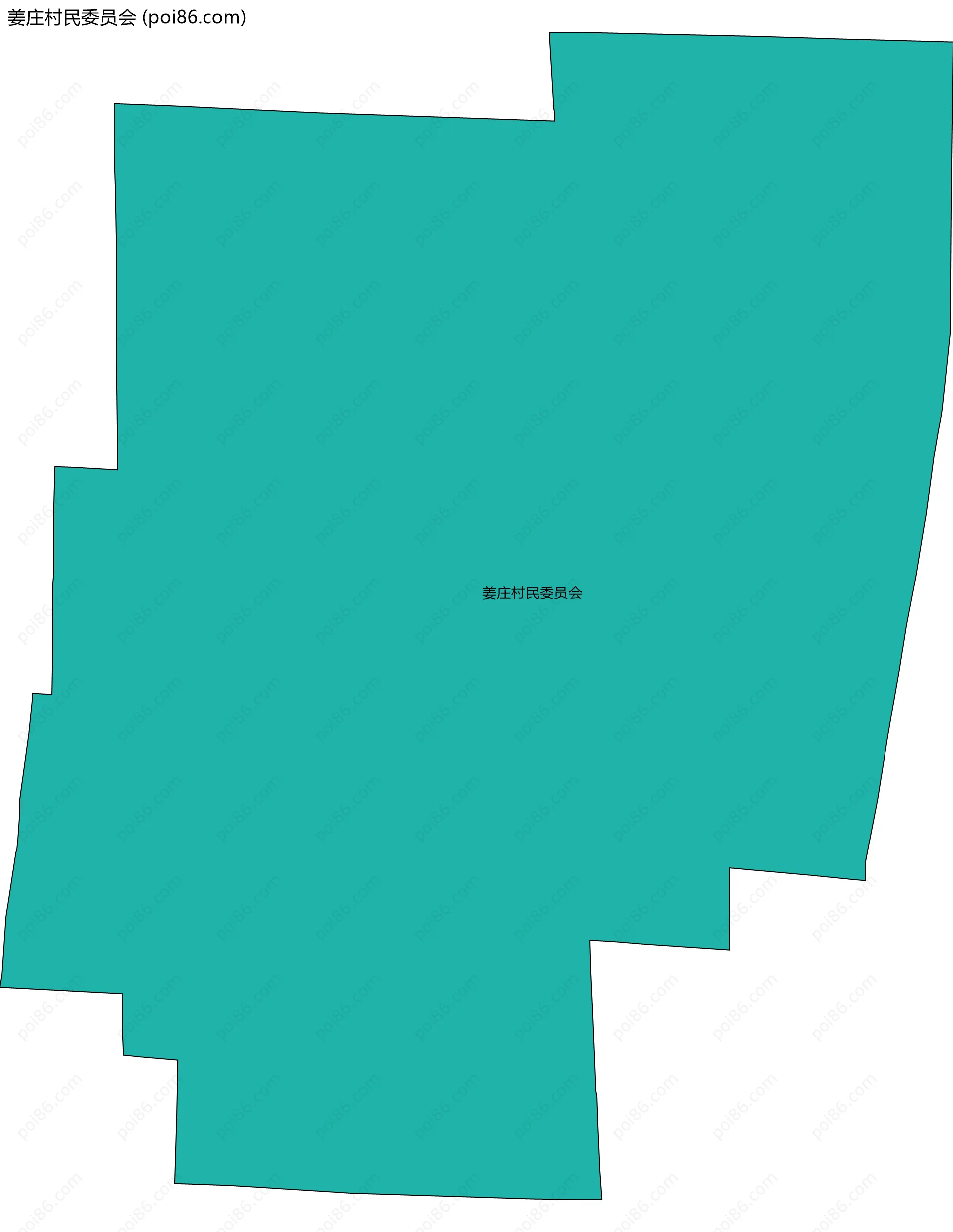 姜庄村民委员会边界地图