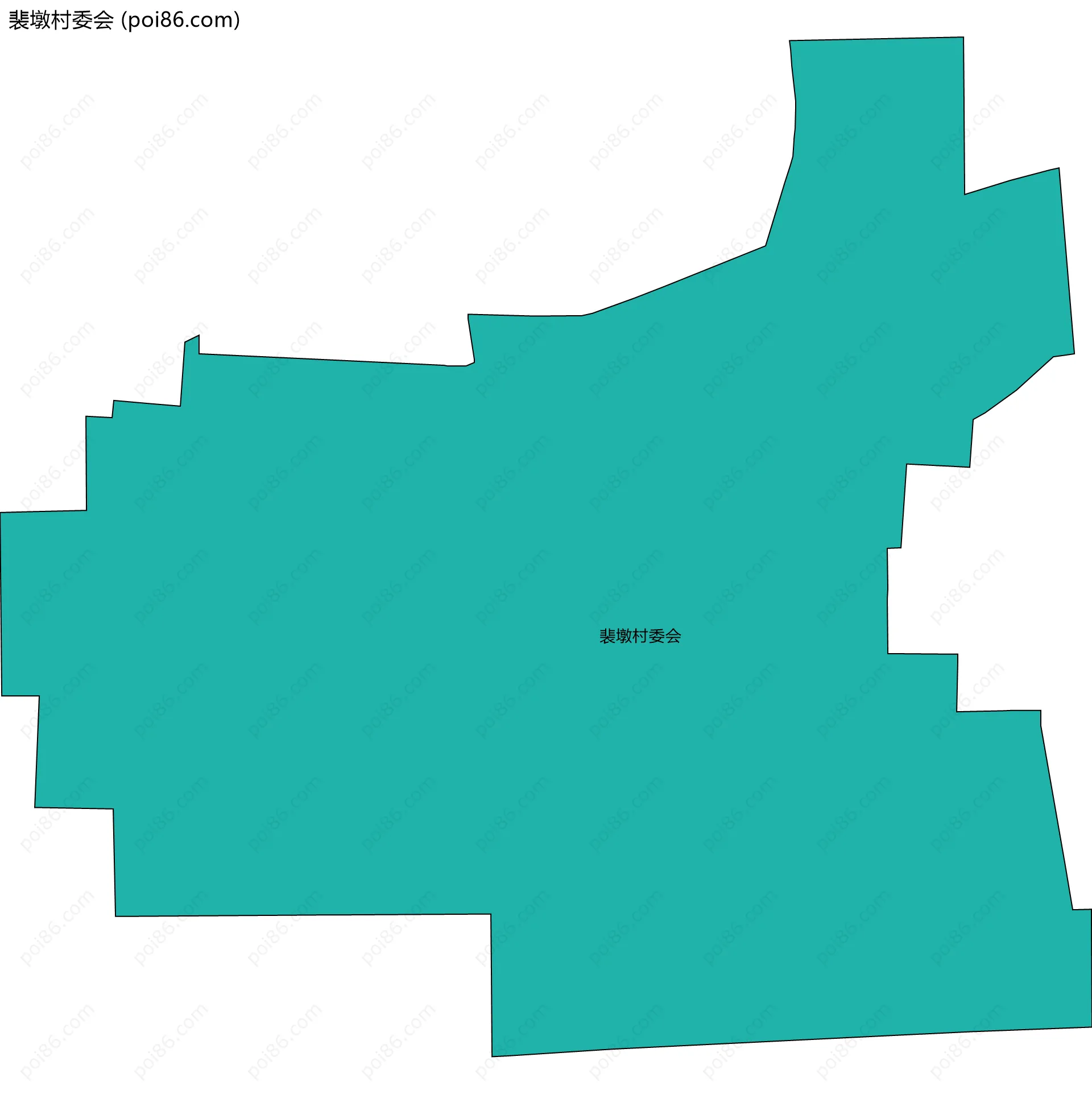 裴墩村委会边界地图