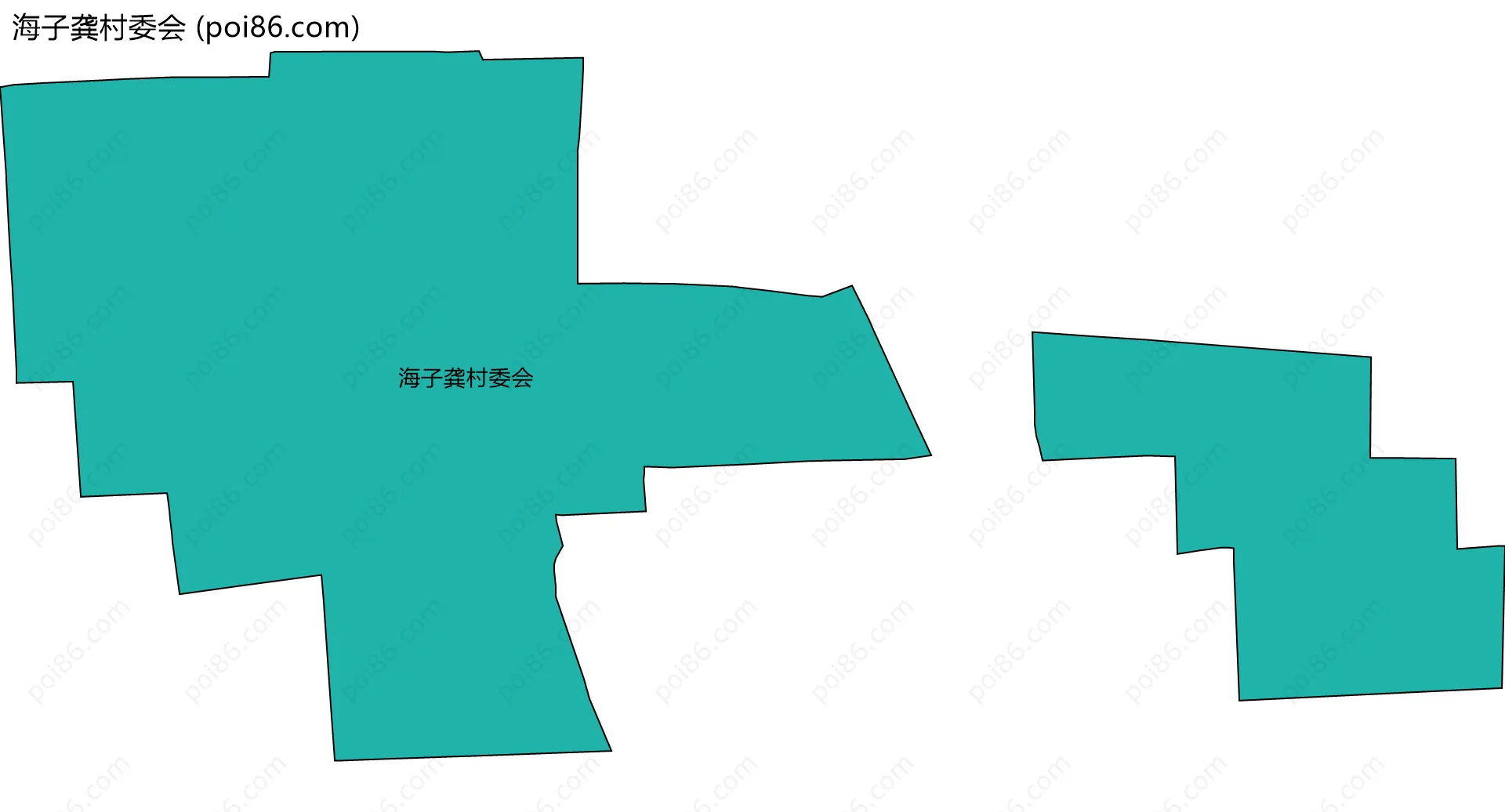 海子龚村委会边界地图