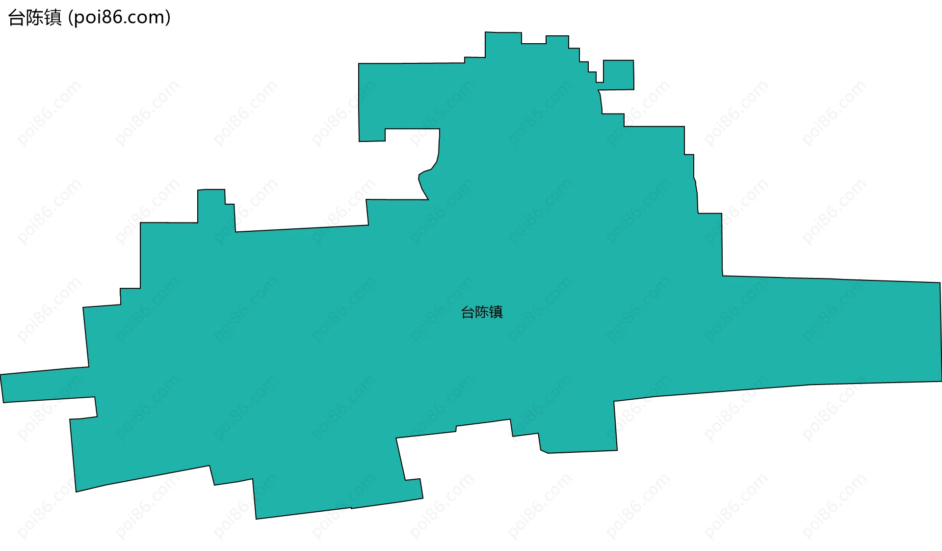 台陈镇边界地图