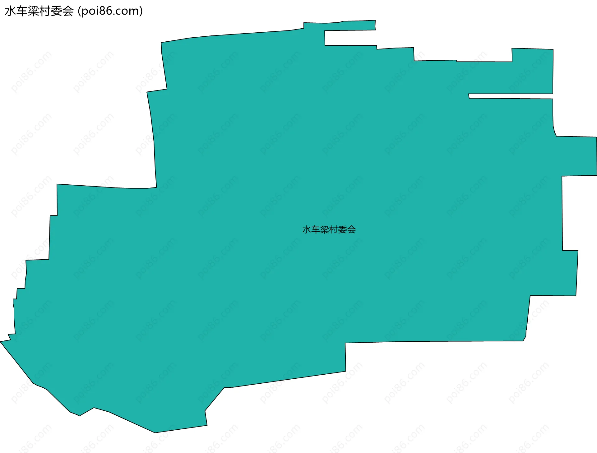 水车梁村委会边界地图