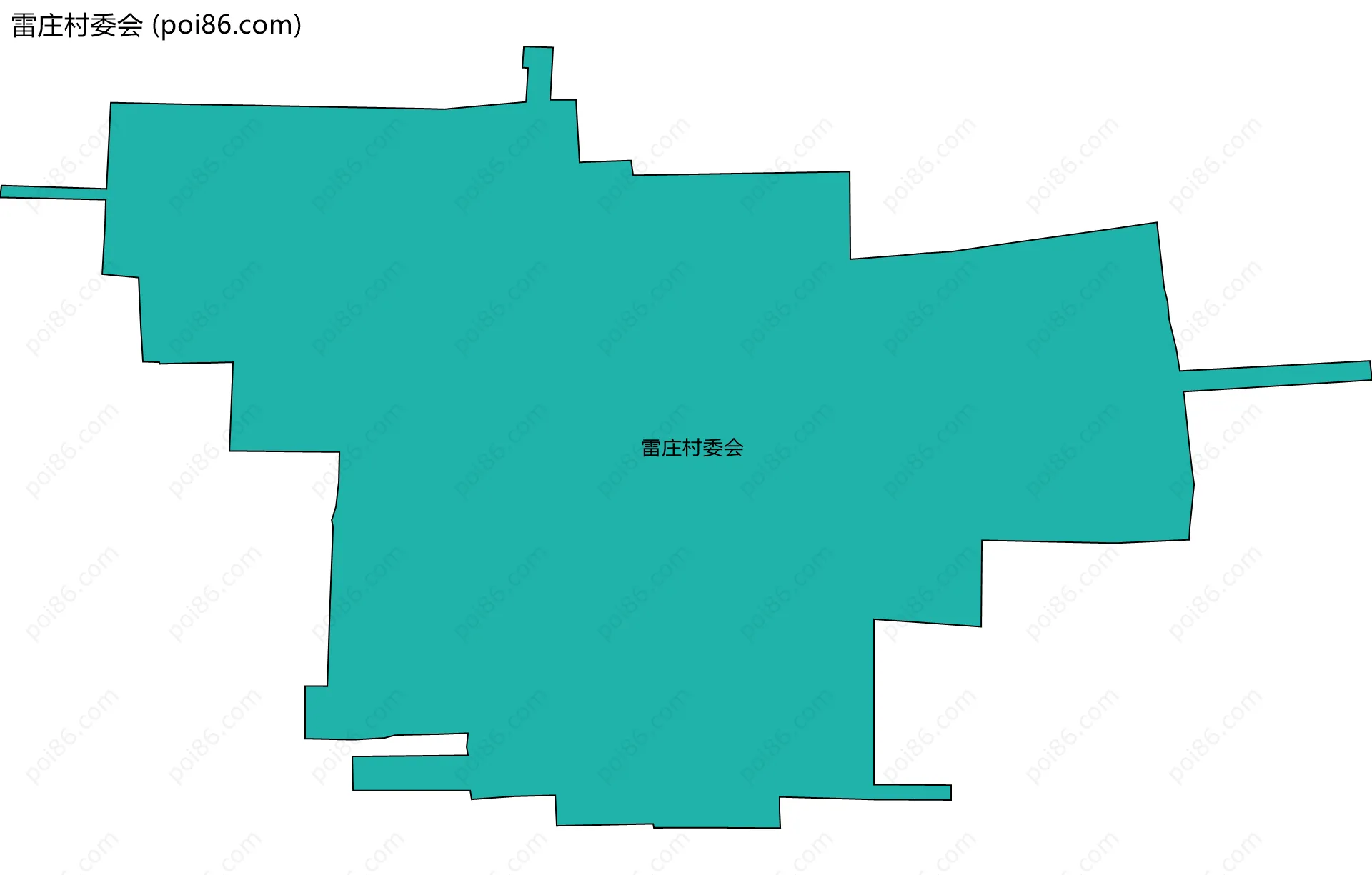 雷庄村委会边界地图