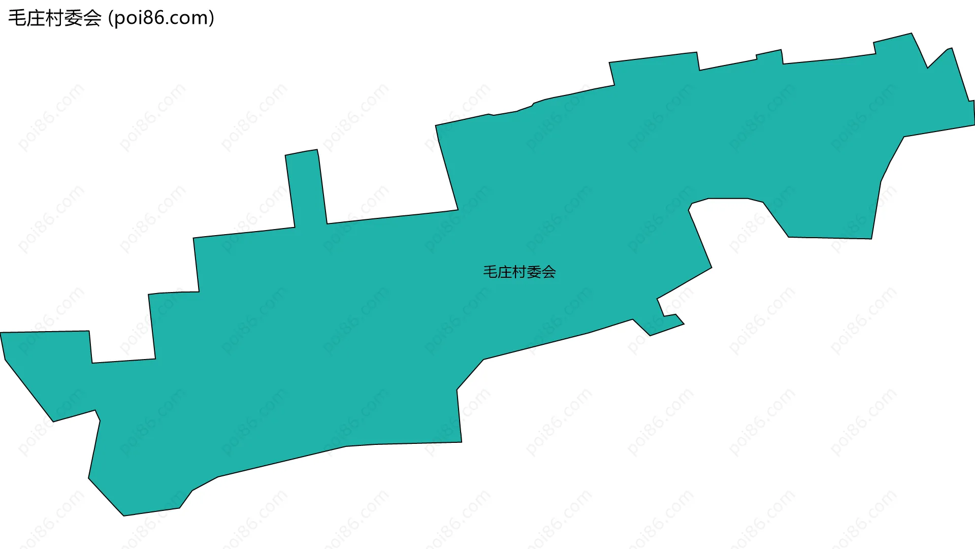 毛庄村委会边界地图