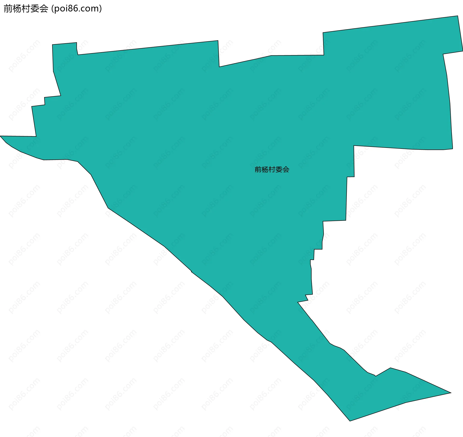 前杨村委会边界地图