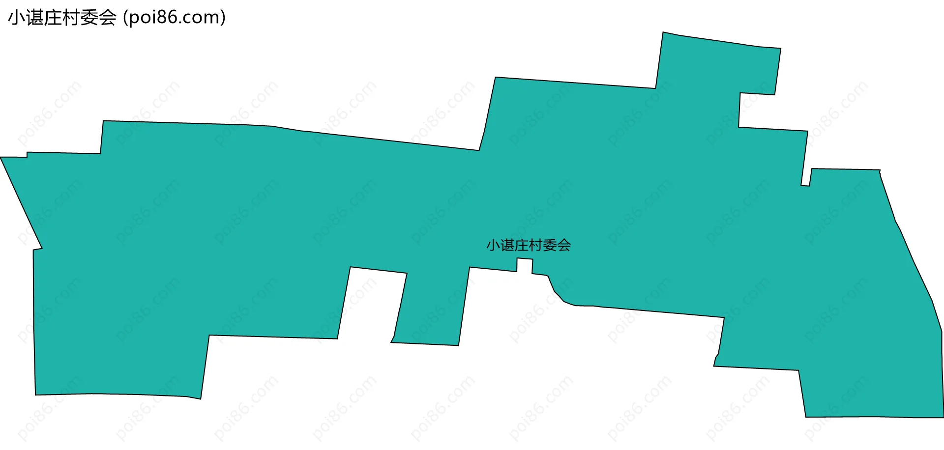 小谌庄村委会边界地图