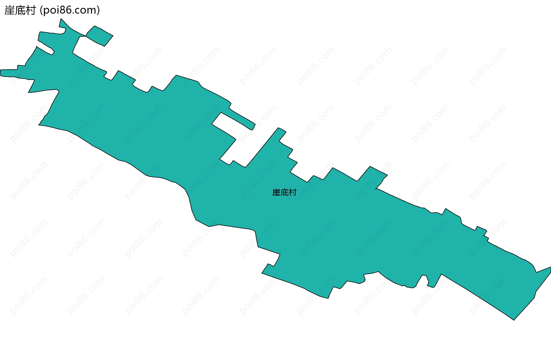 崖底村边界地图