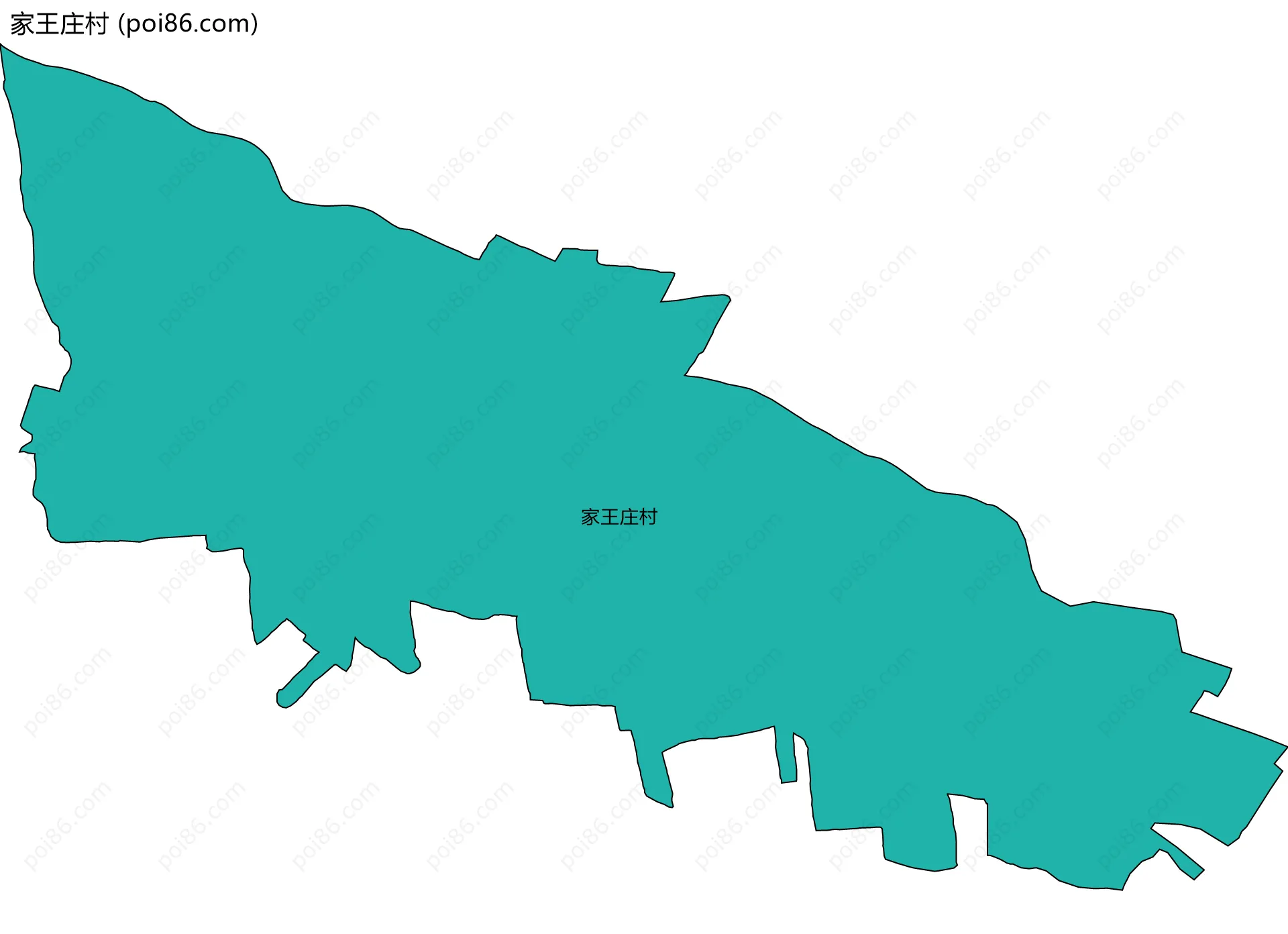 家王庄村边界地图