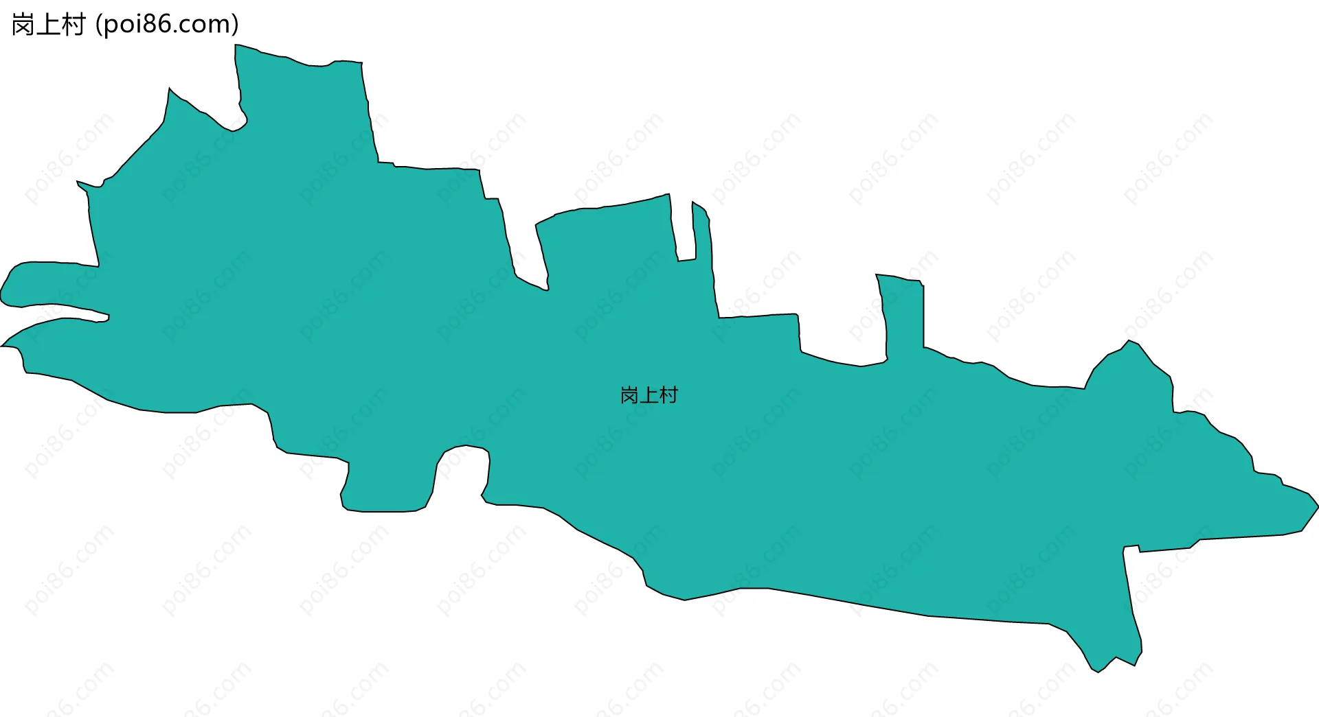 岗上村边界地图