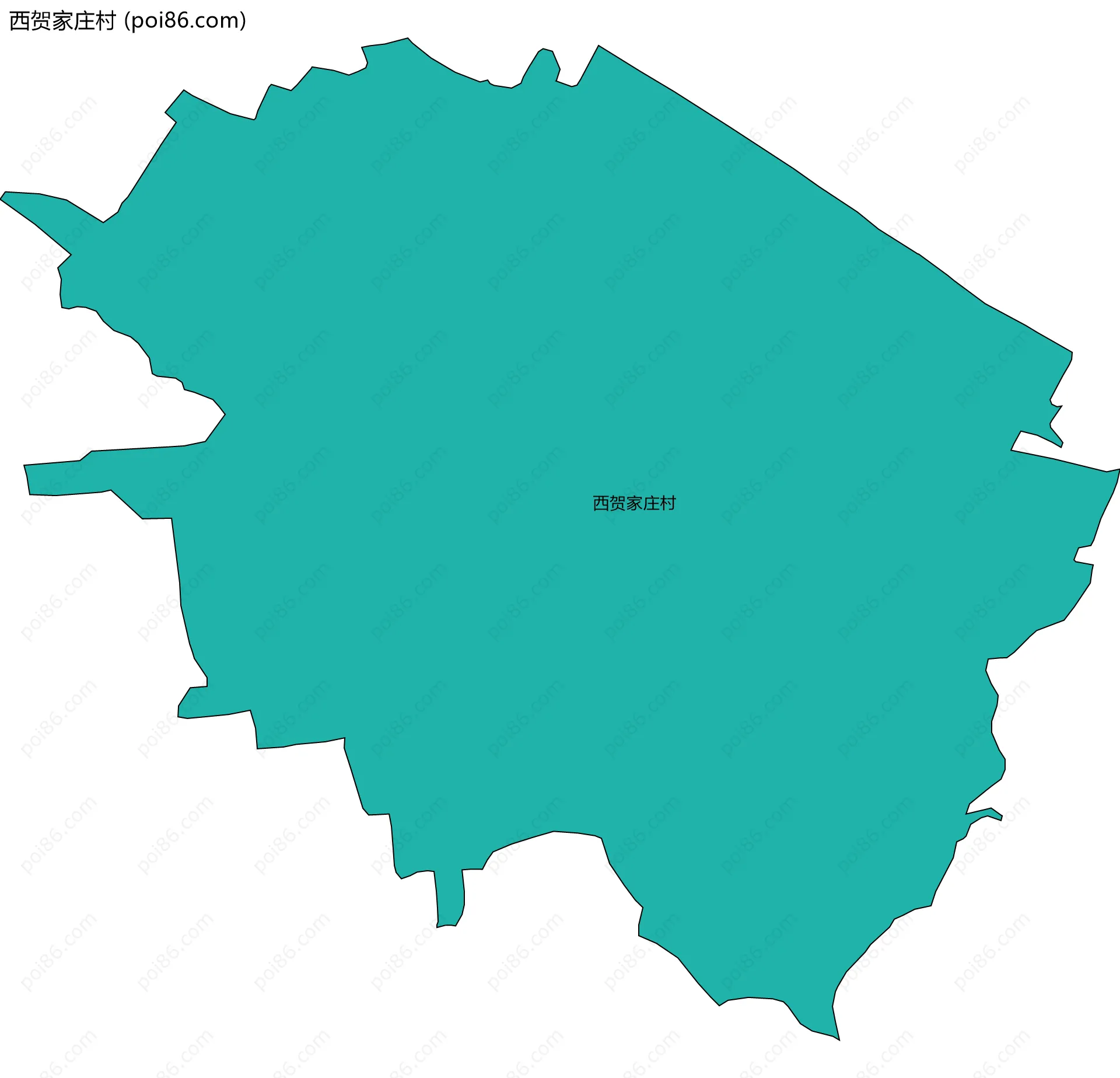 西贺家庄村边界地图