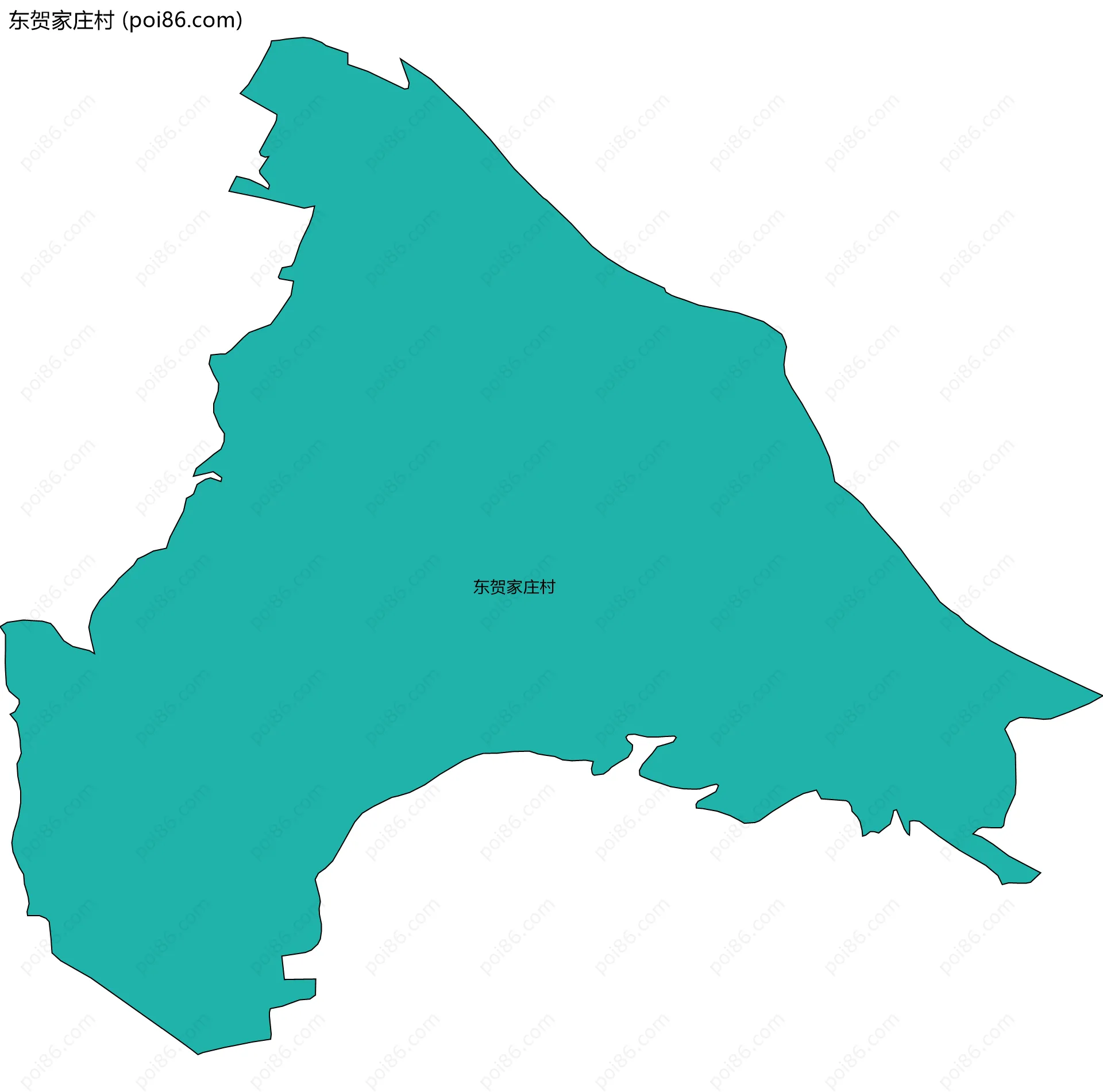 东贺家庄村边界地图