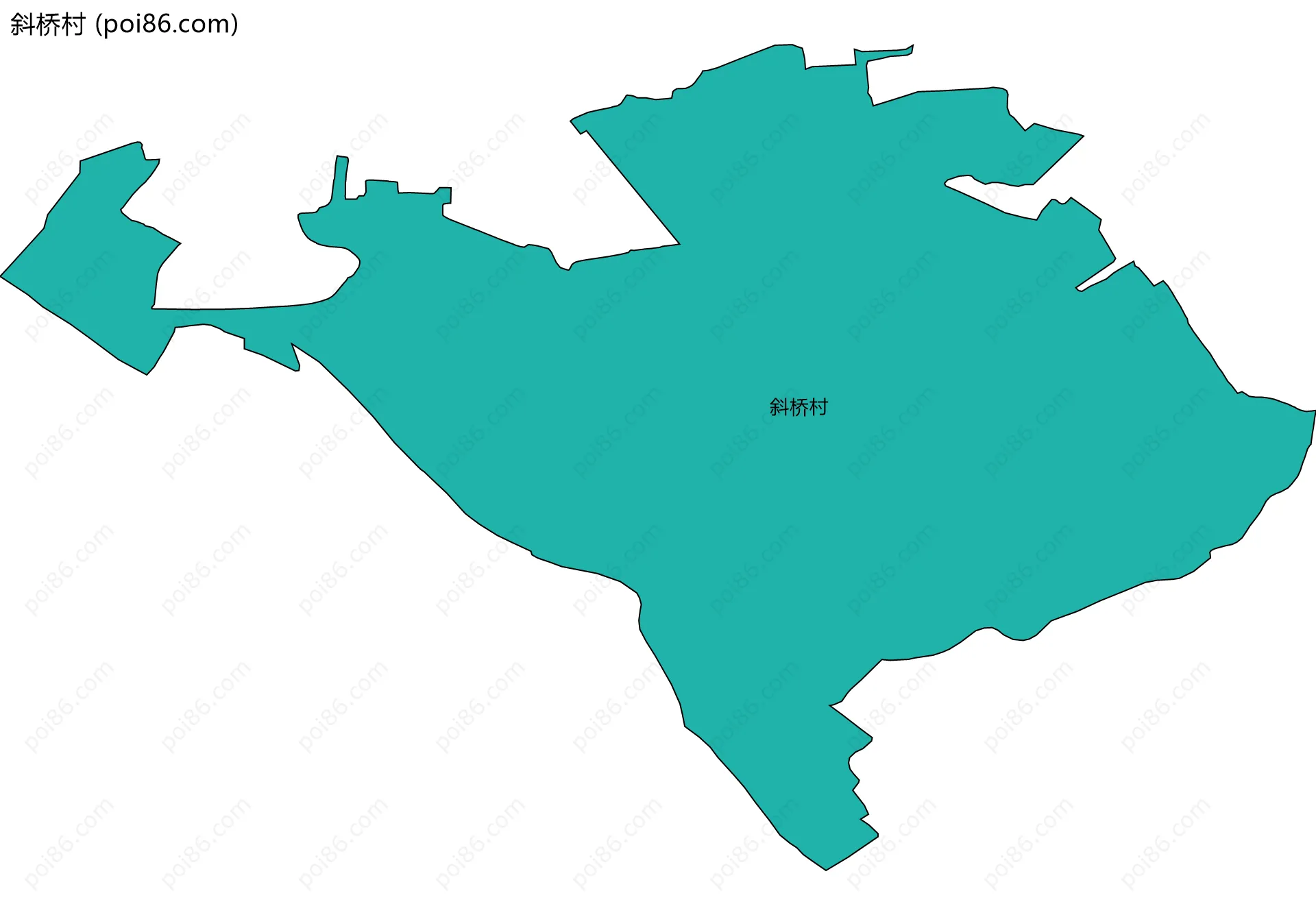 斜桥村边界地图