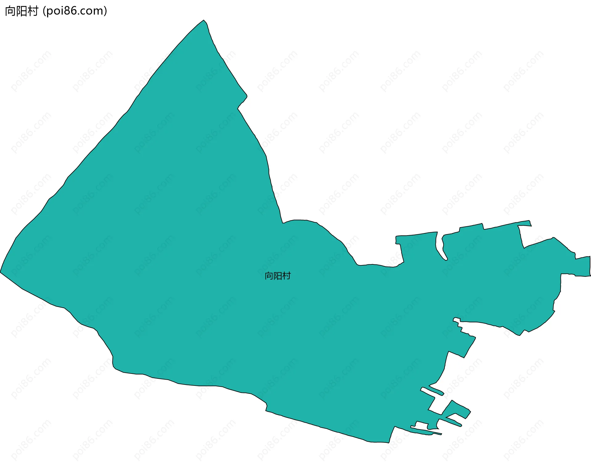 向阳村边界地图