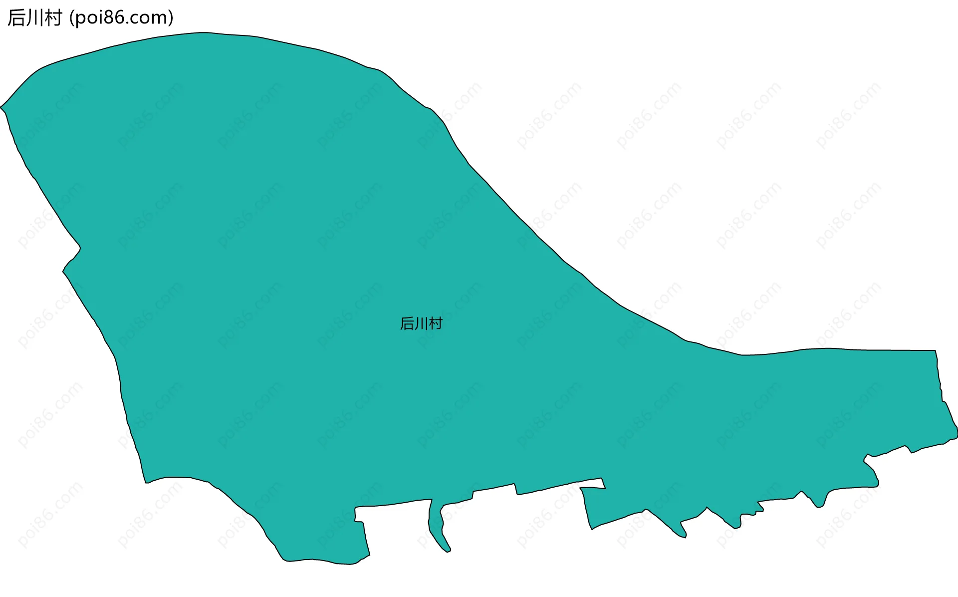 后川村边界地图