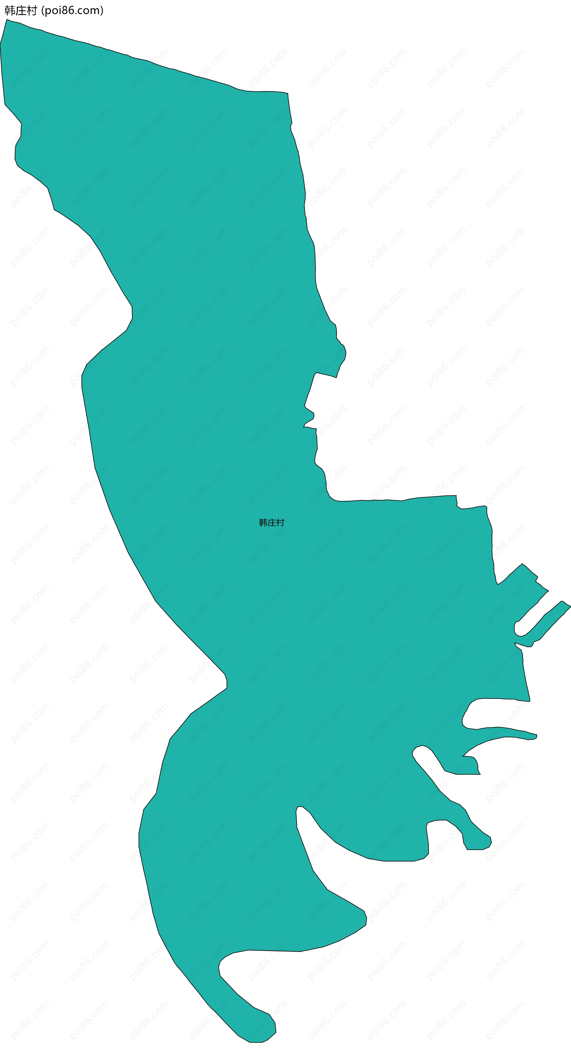 韩庄村边界地图