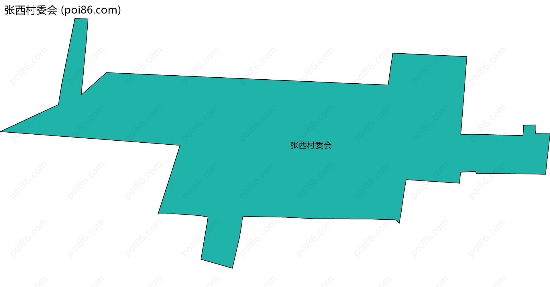 张西村委会边界地图