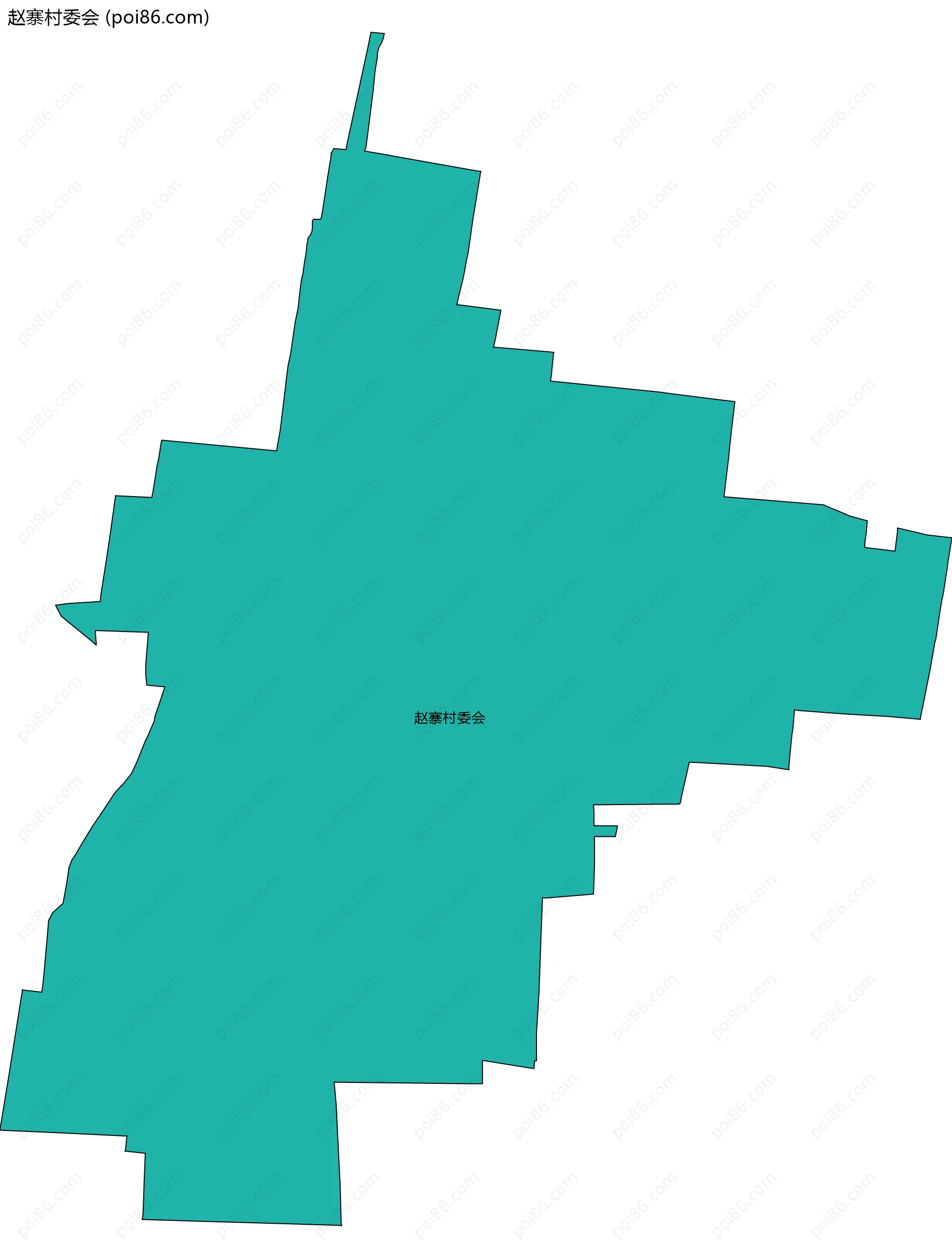 赵寨村委会边界地图