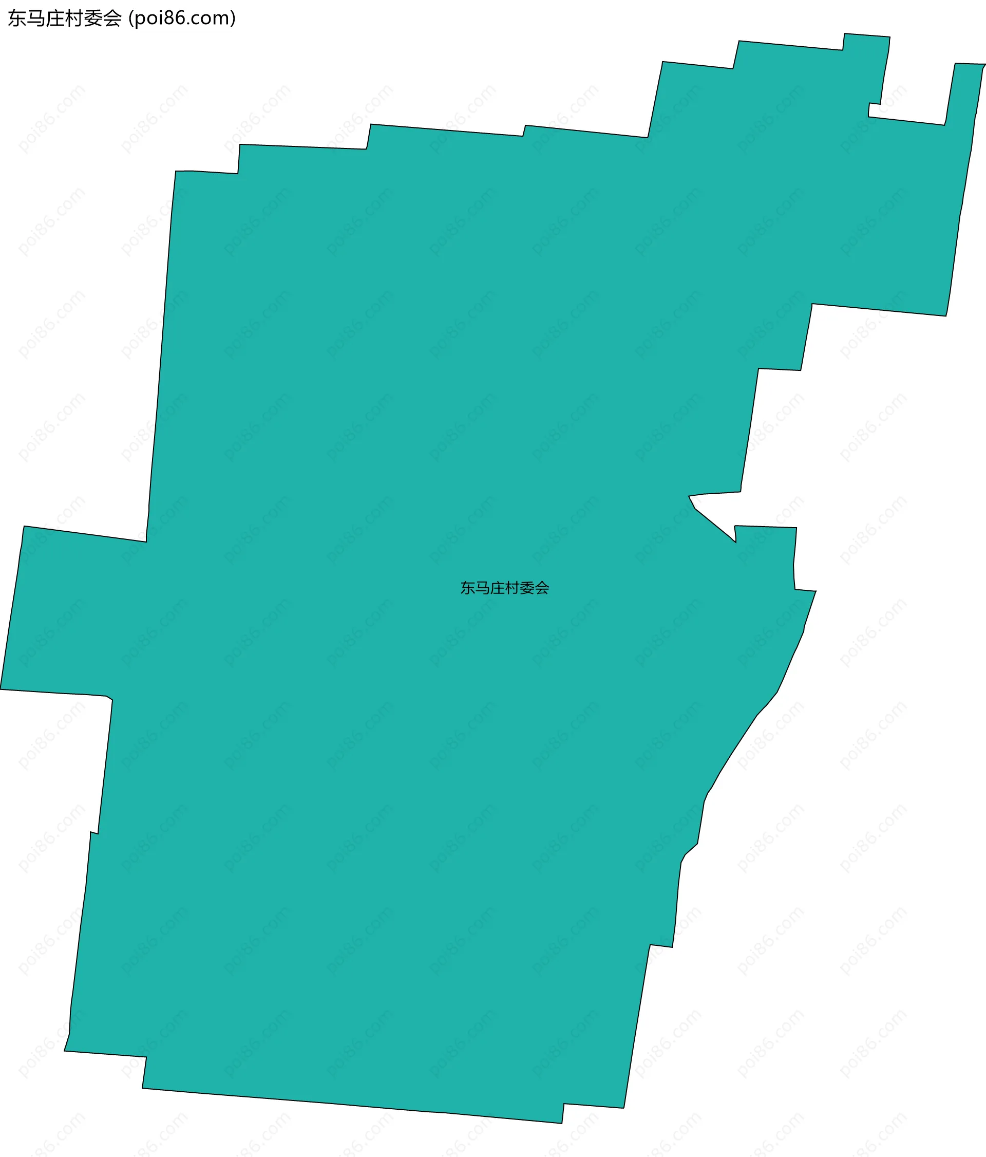 东马庄村委会边界地图