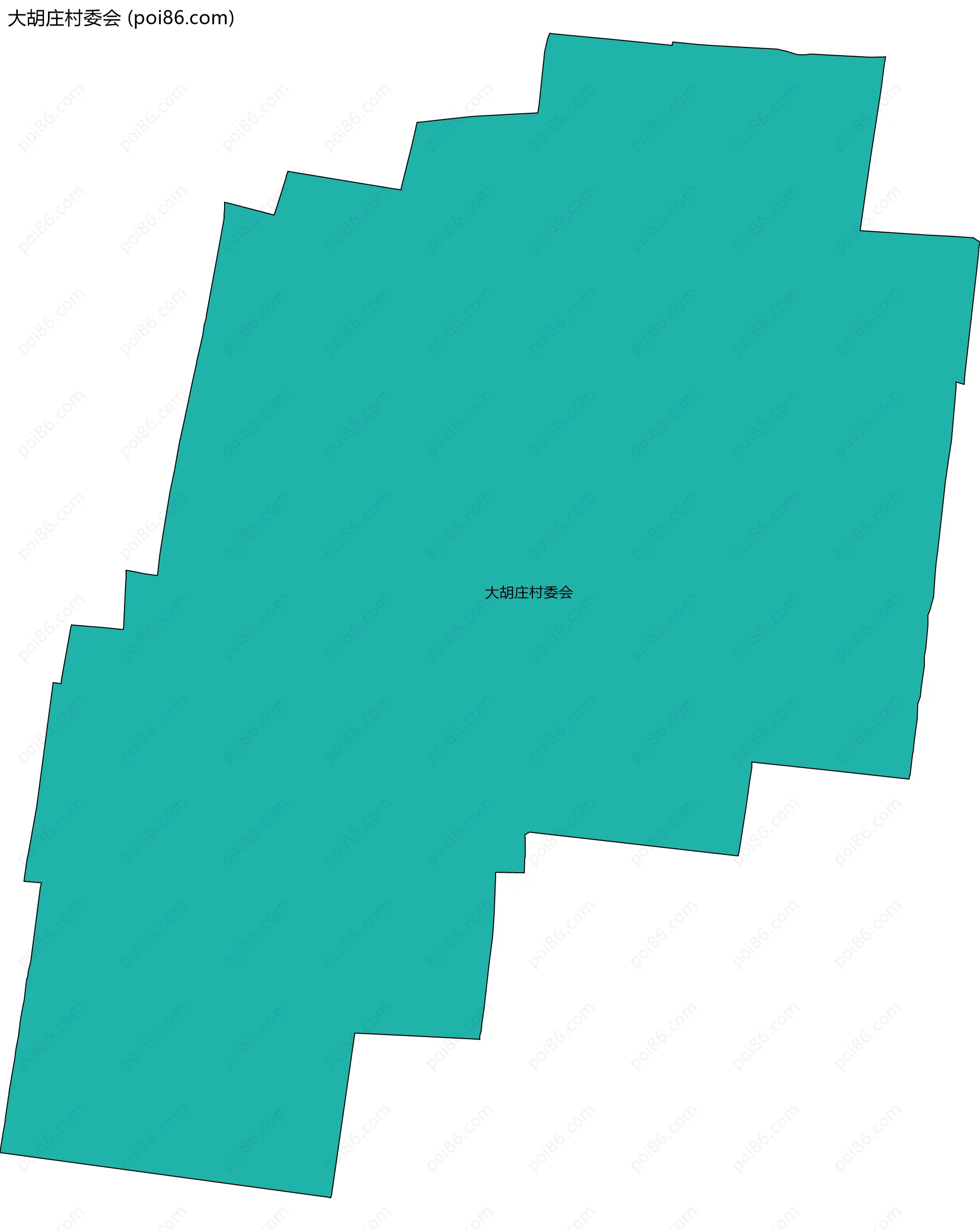 大胡庄村委会边界地图
