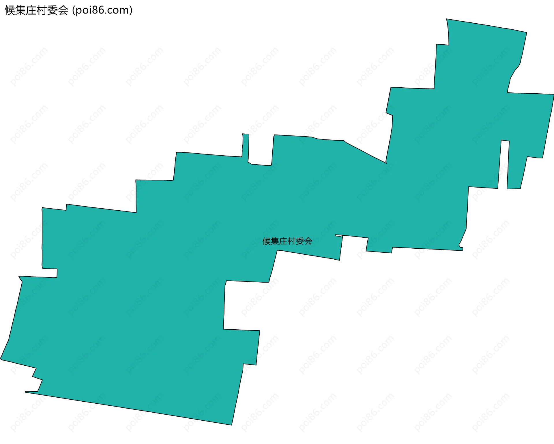 候集庄村委会边界地图