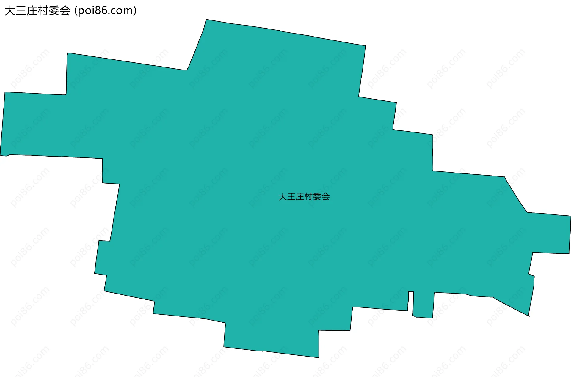 大王庄村委会边界地图
