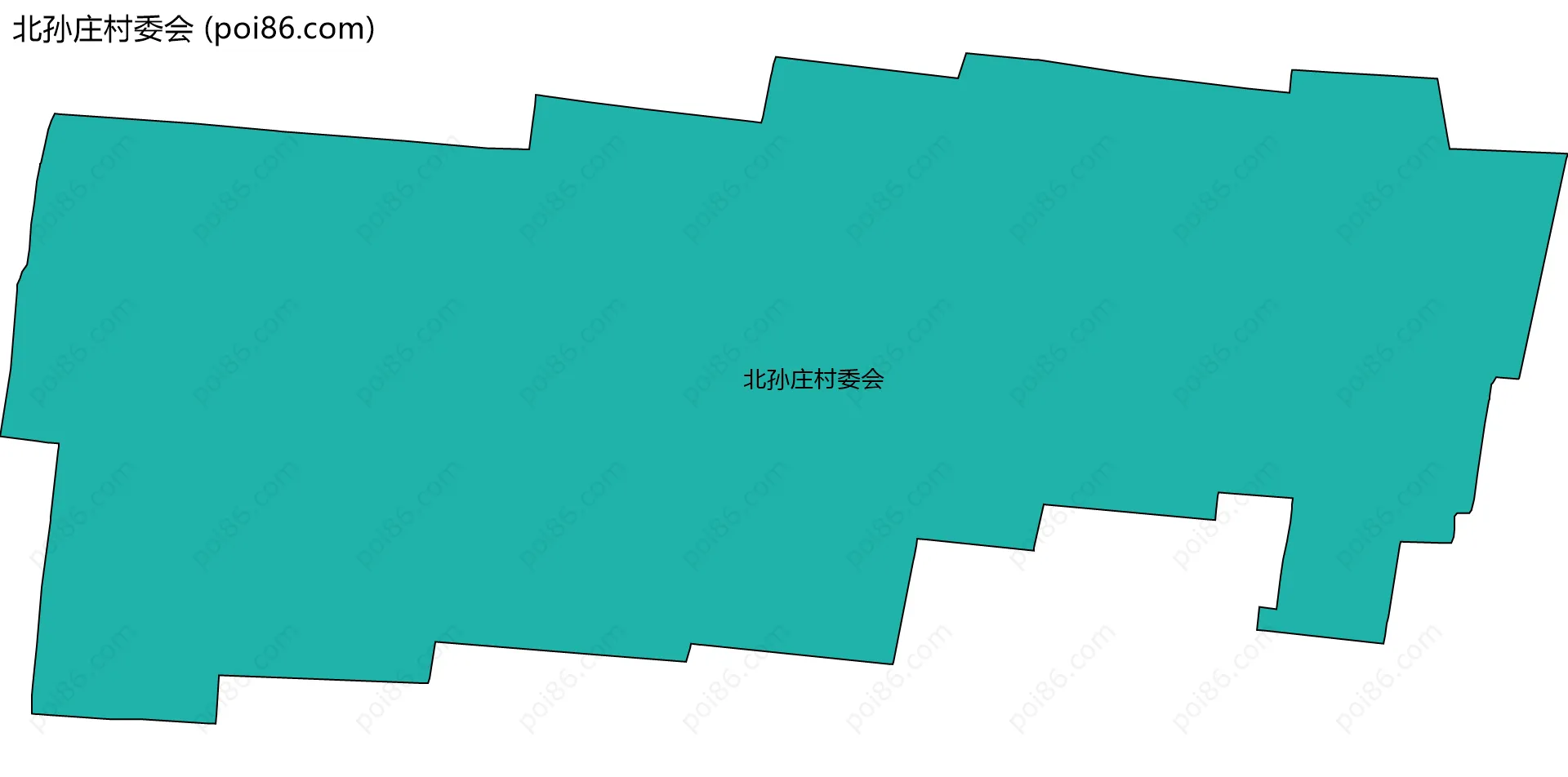 北孙庄村委会边界地图