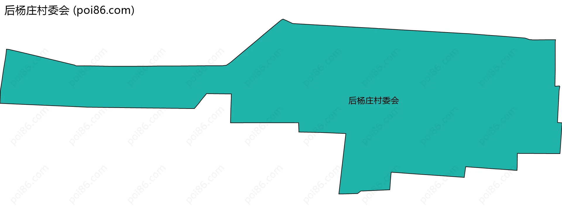 后杨庄村委会边界地图