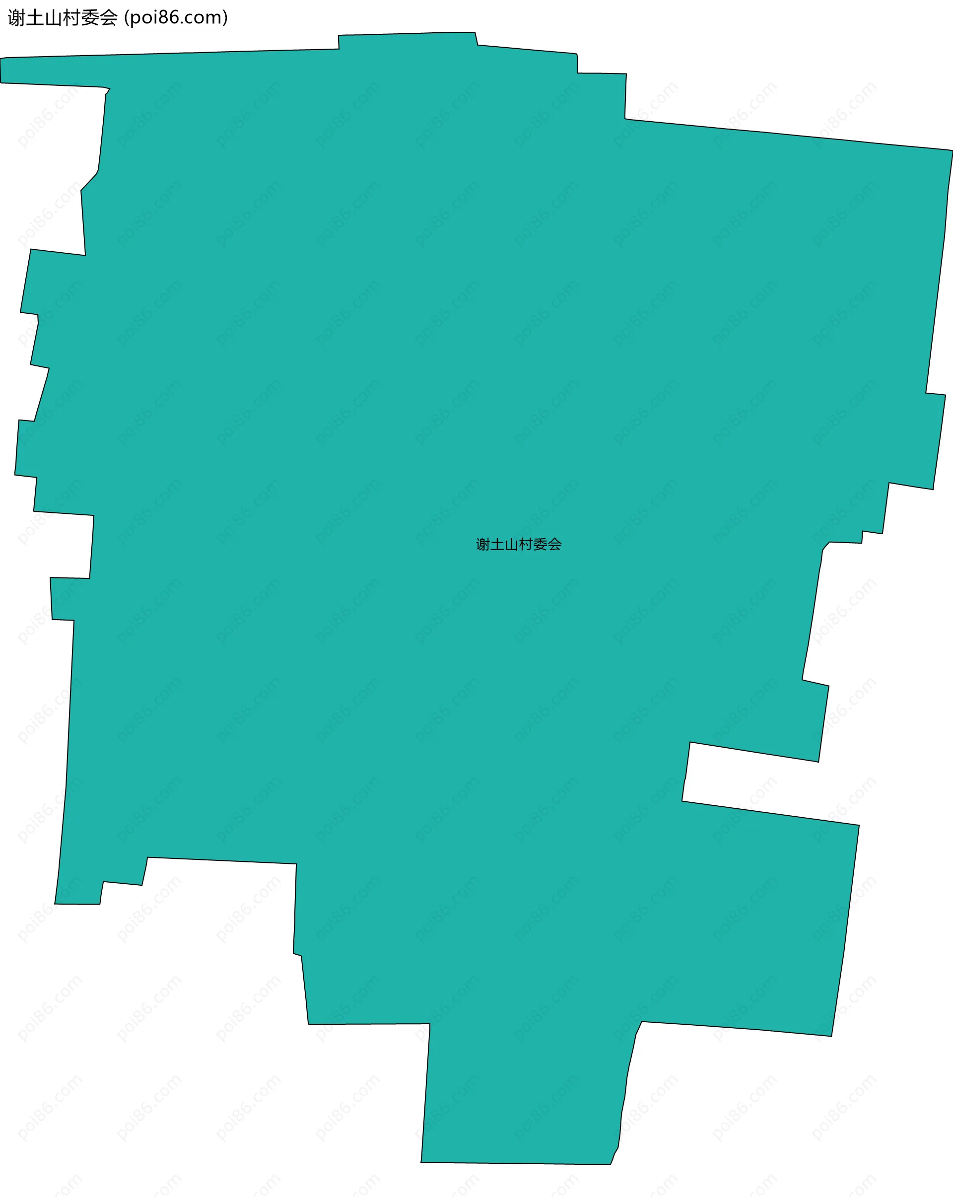 谢土山村委会边界地图