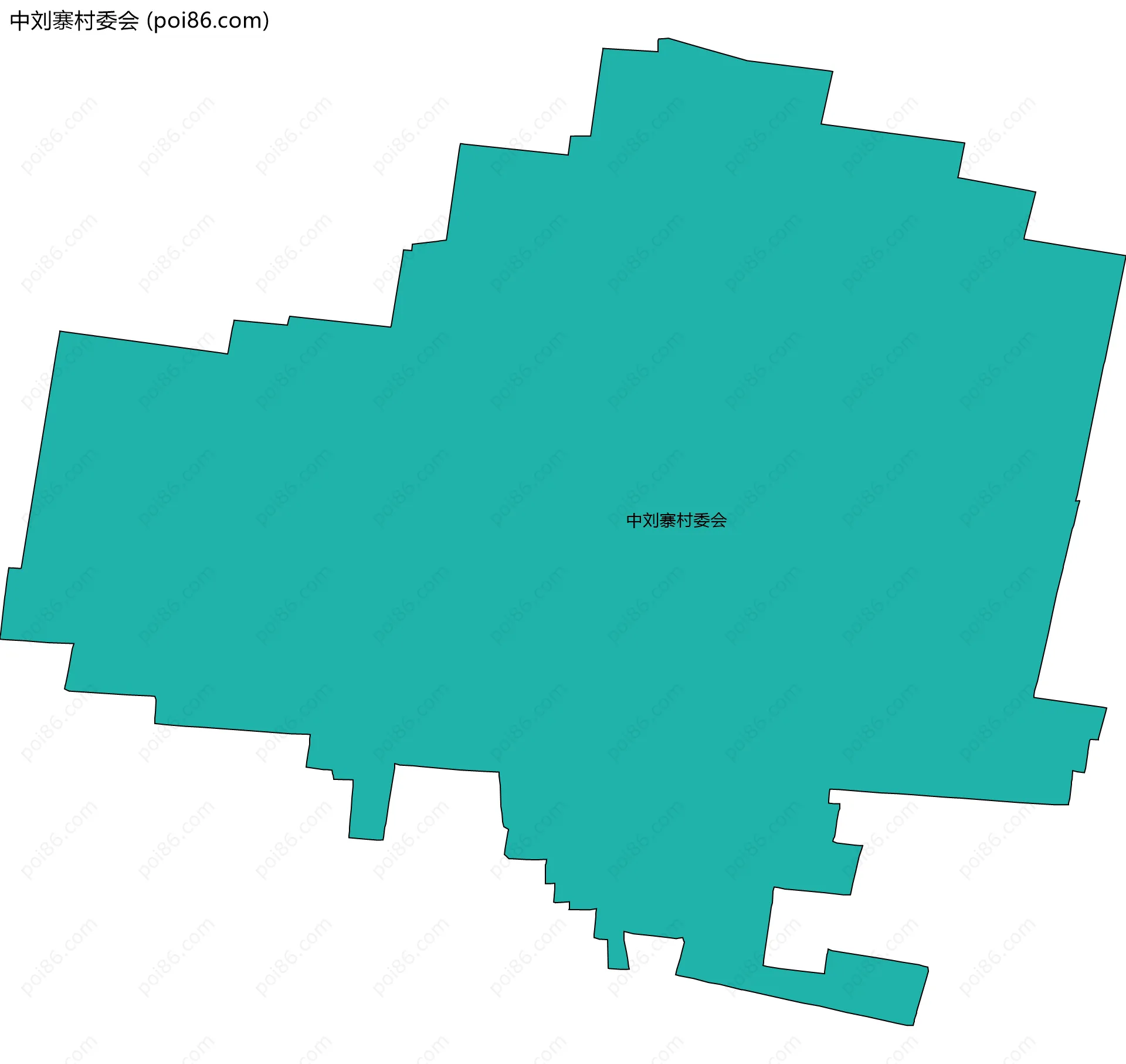 中刘寨村委会边界地图