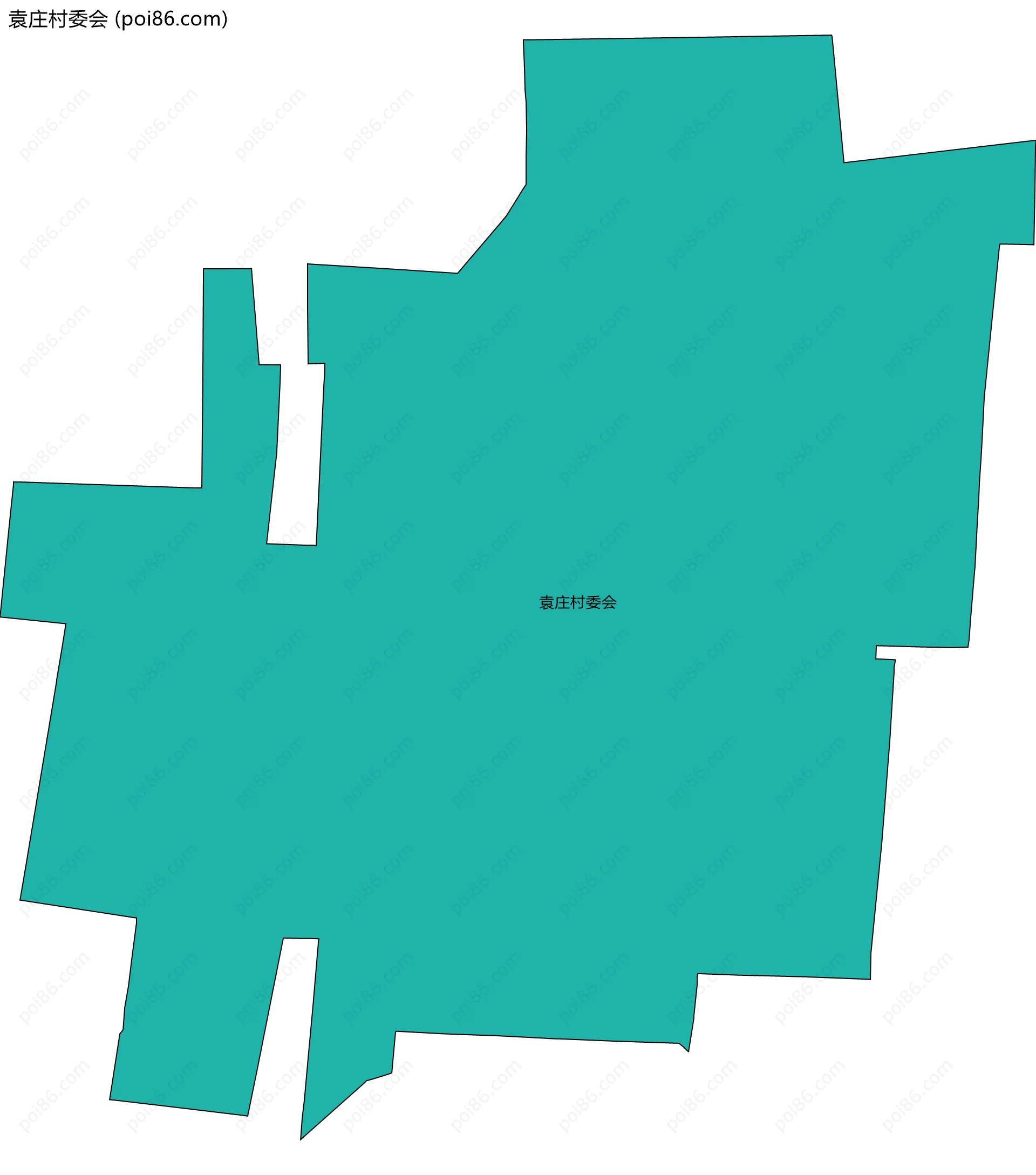 袁庄村委会边界地图