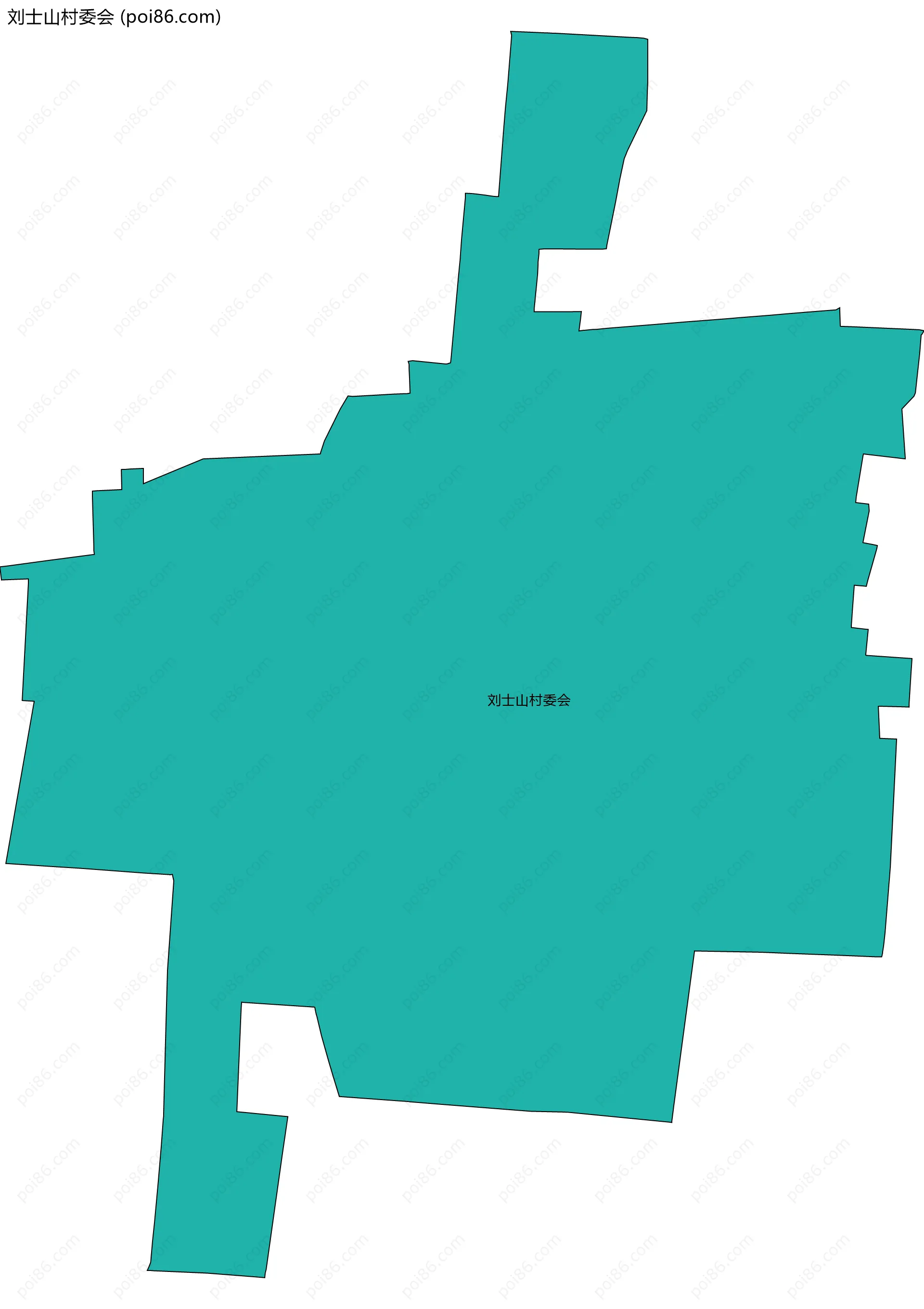 刘士山村委会边界地图