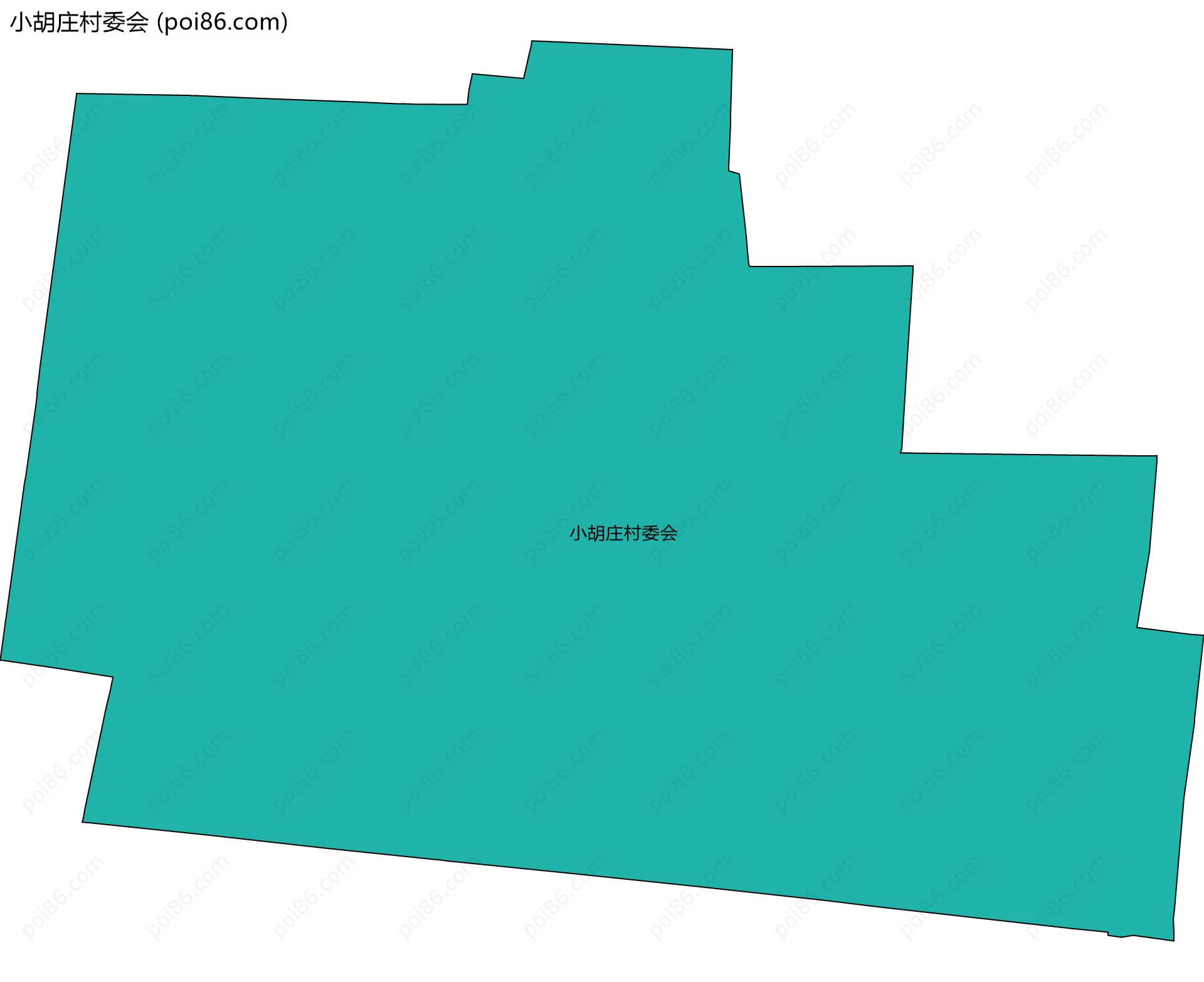 小胡庄村委会边界地图