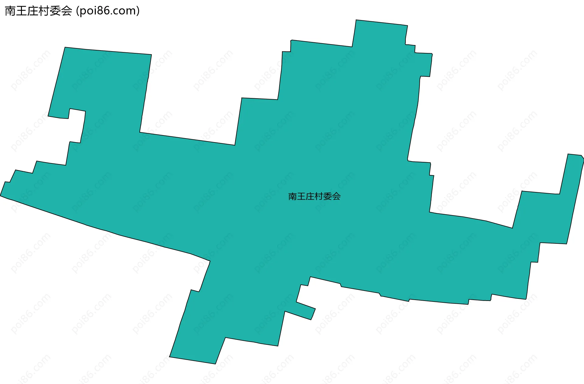 南王庄村委会边界地图