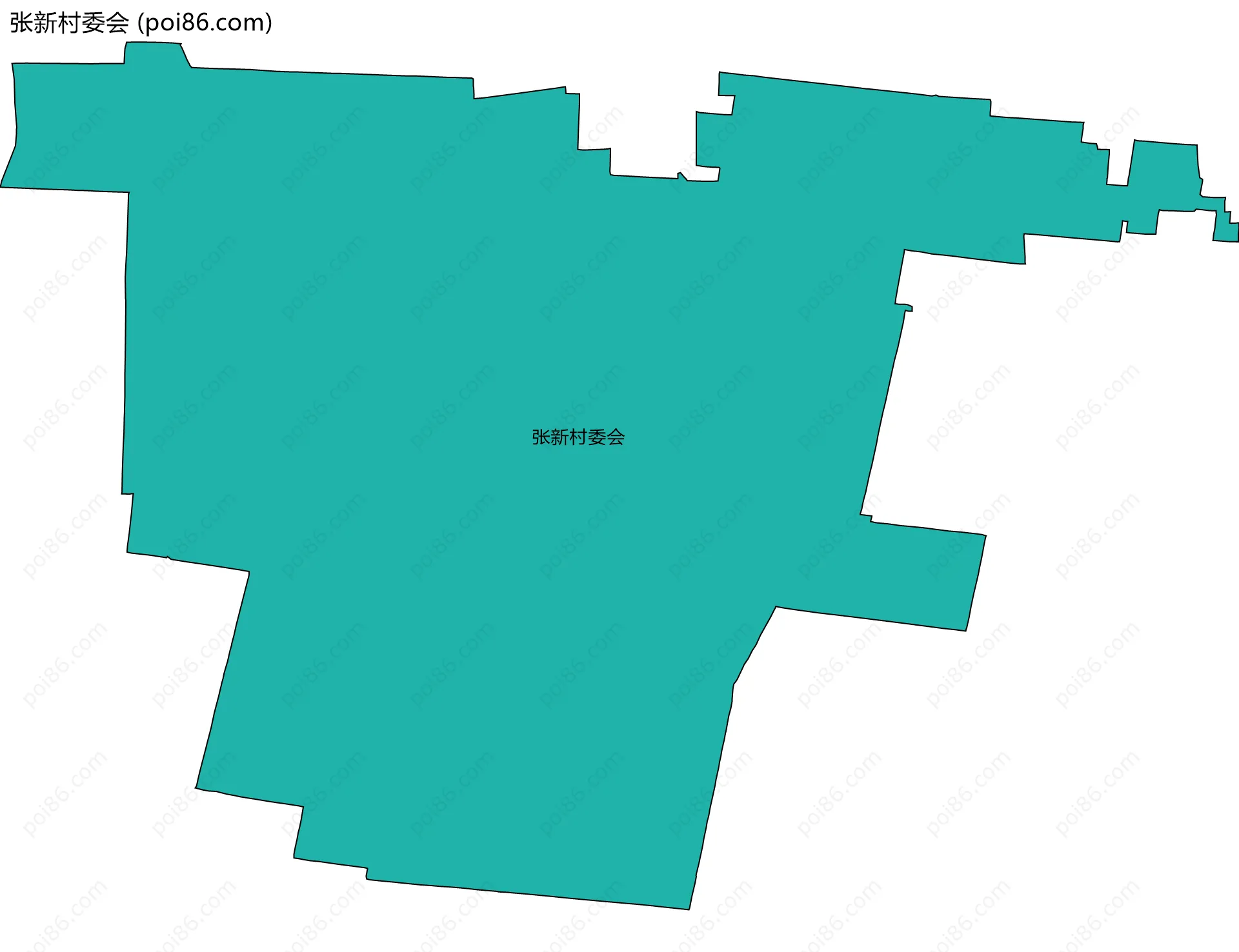张新村委会边界地图