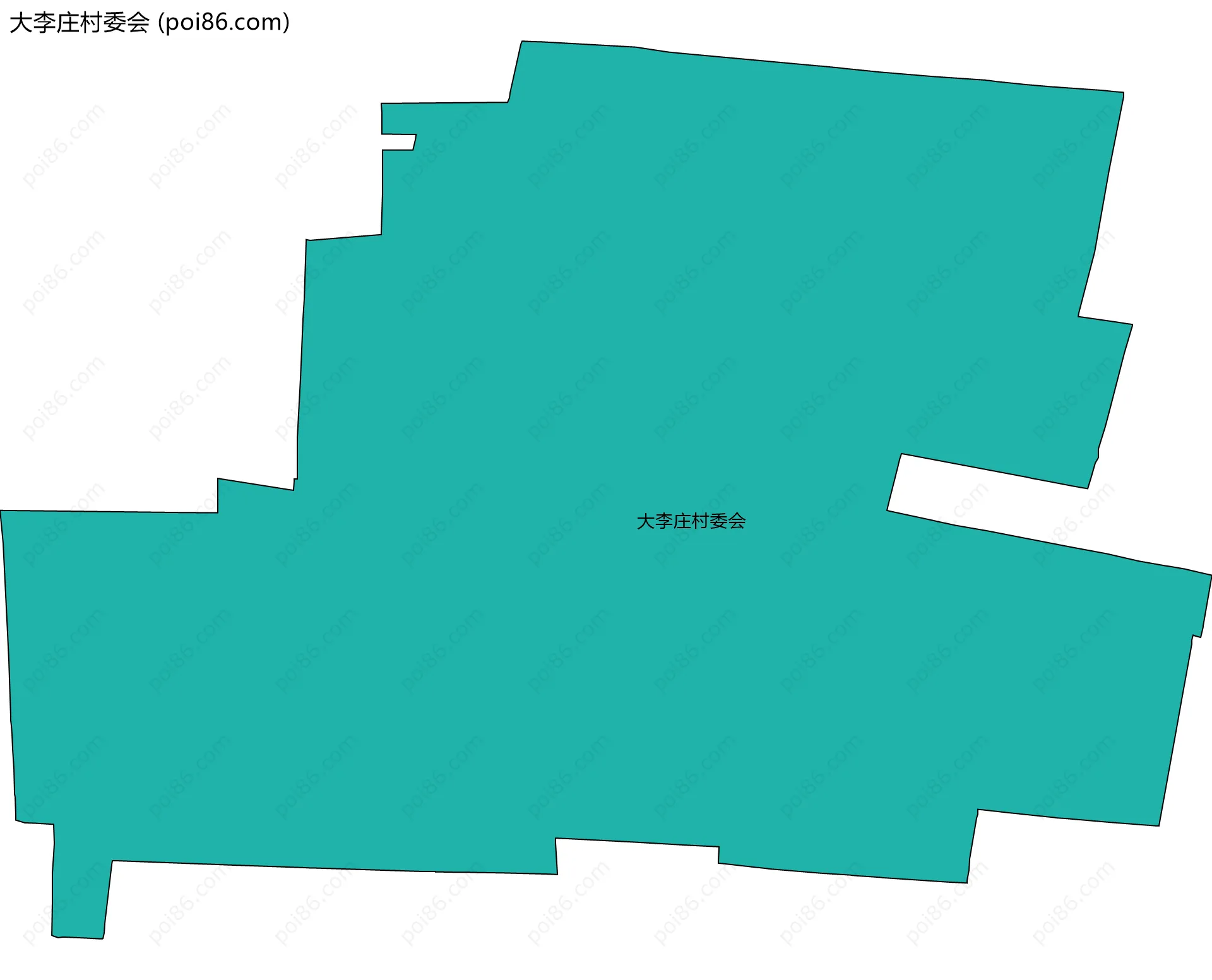 大李庄村委会边界地图