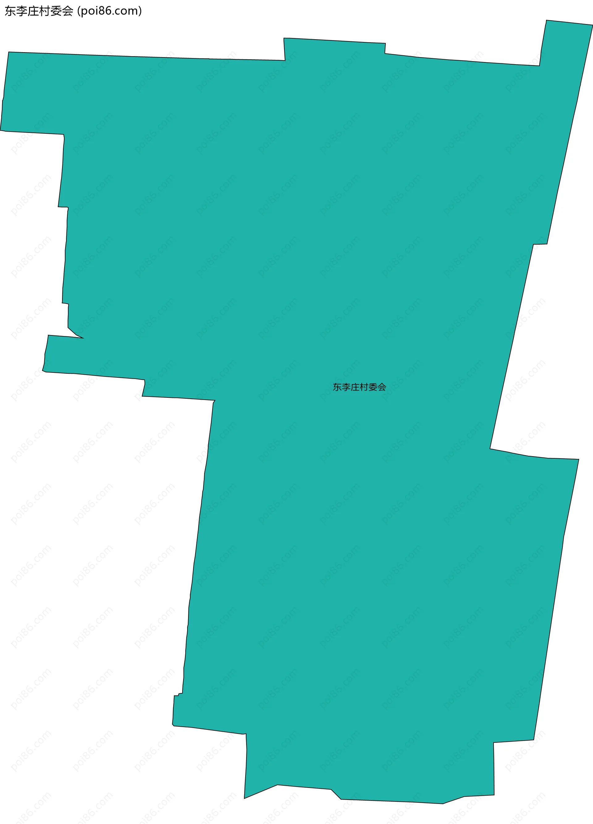 东李庄村委会边界地图