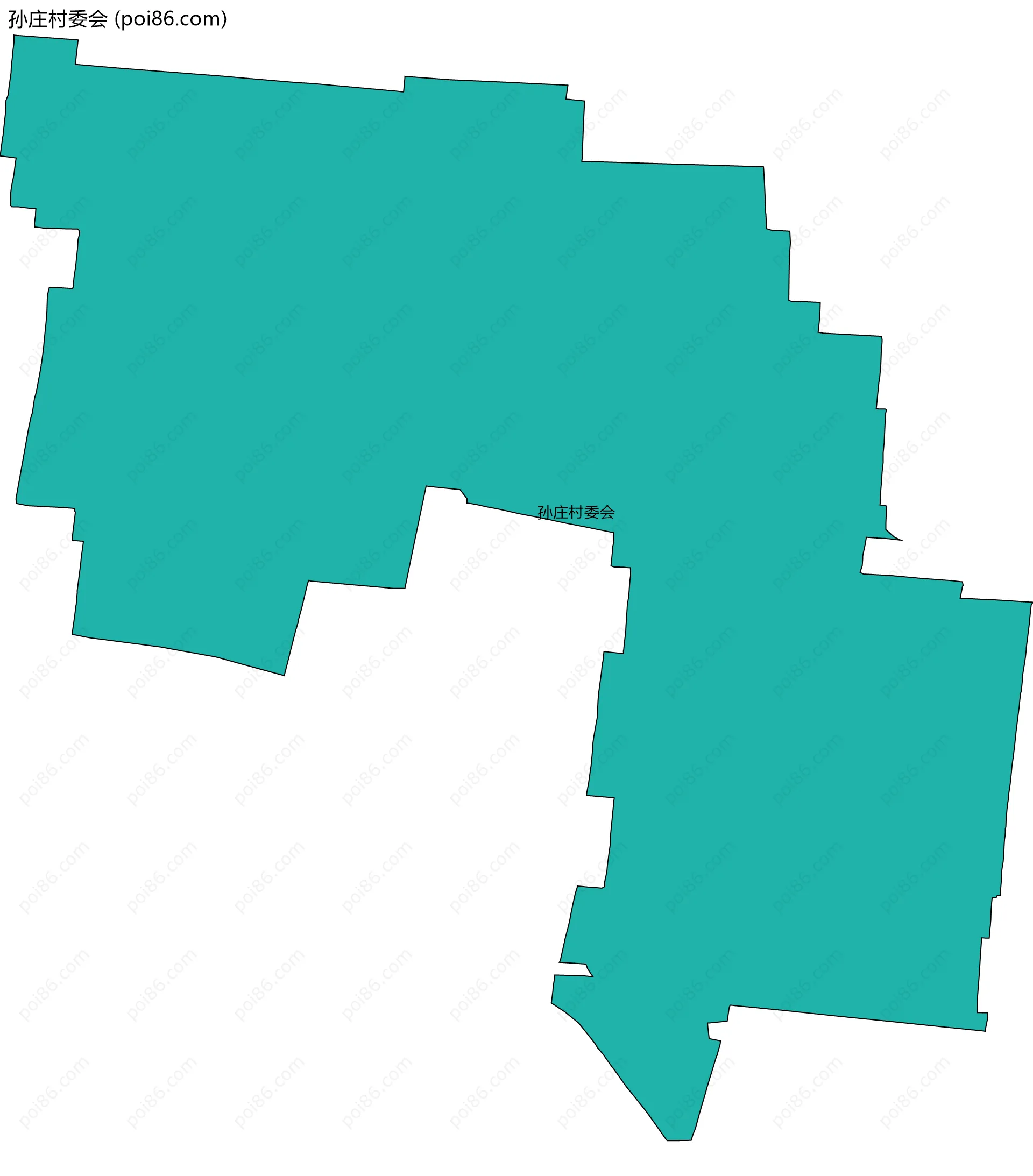 孙庄村委会边界地图