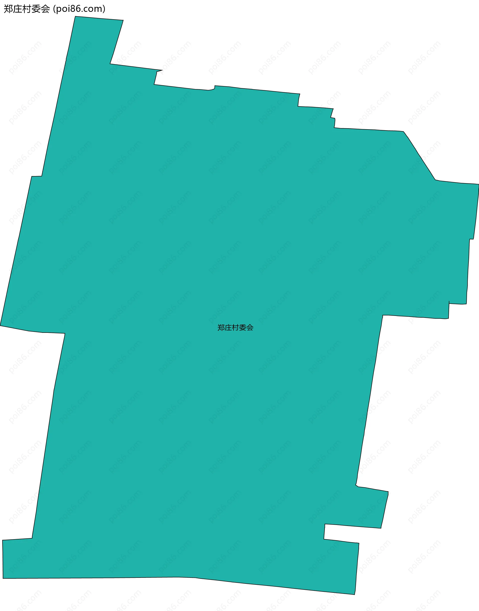 郑庄村委会边界地图