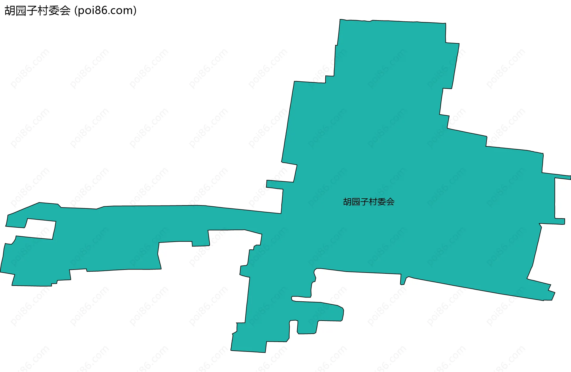胡园子村委会边界地图